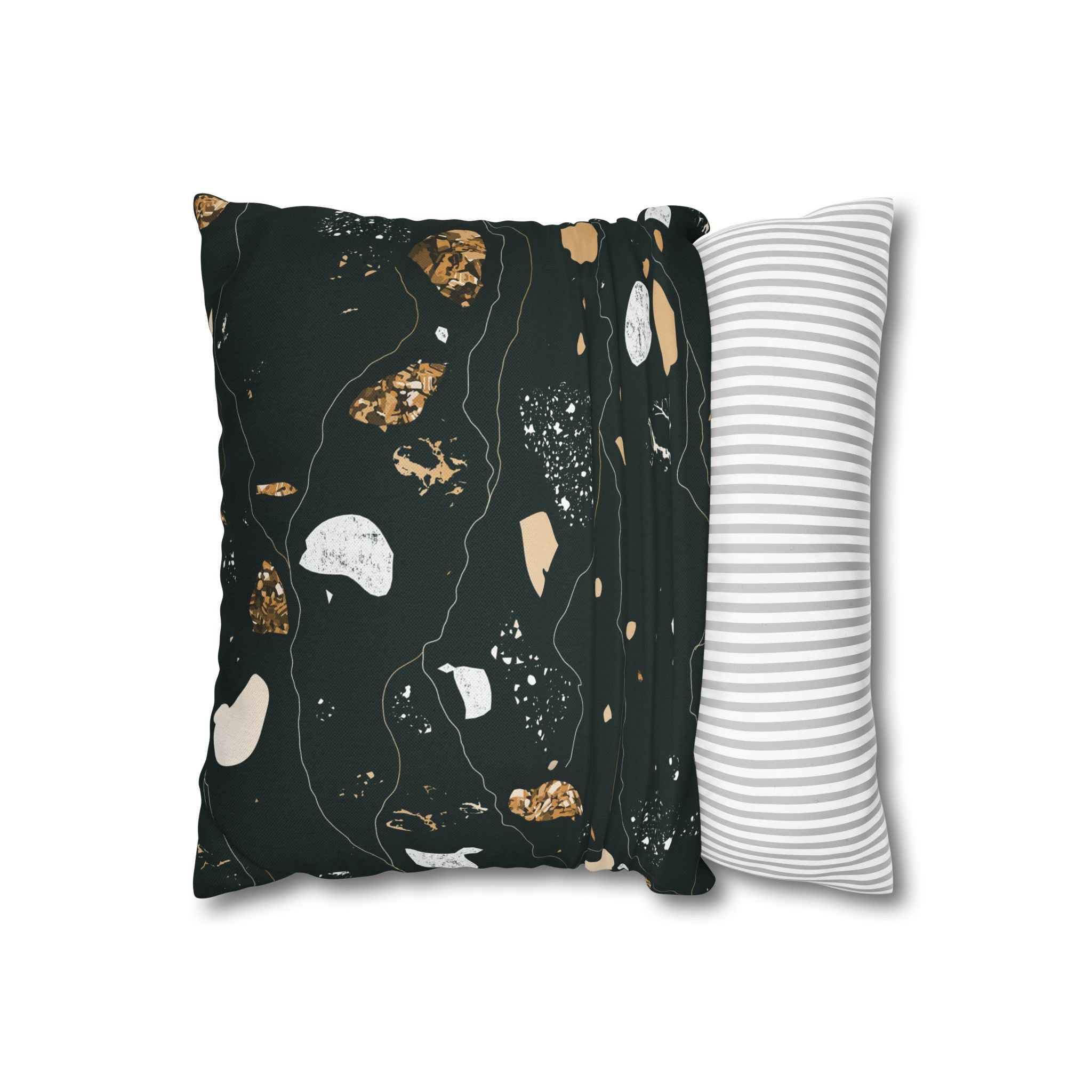 Abstract Pillow Cover | Black Beige