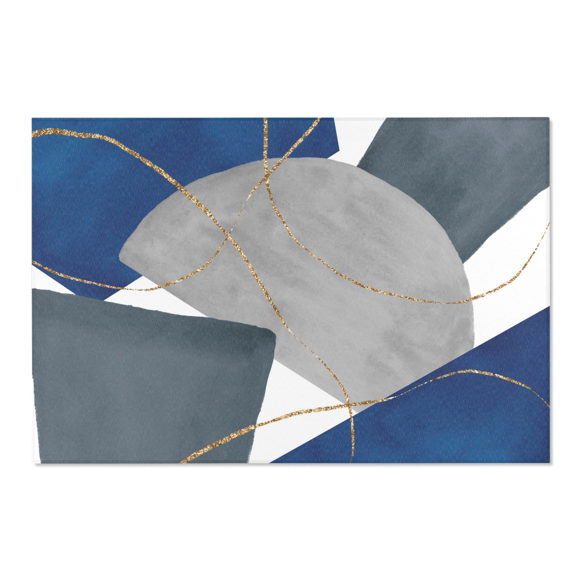 Abstract Large Area Rug | Modern Rug, Blue Grey Rug