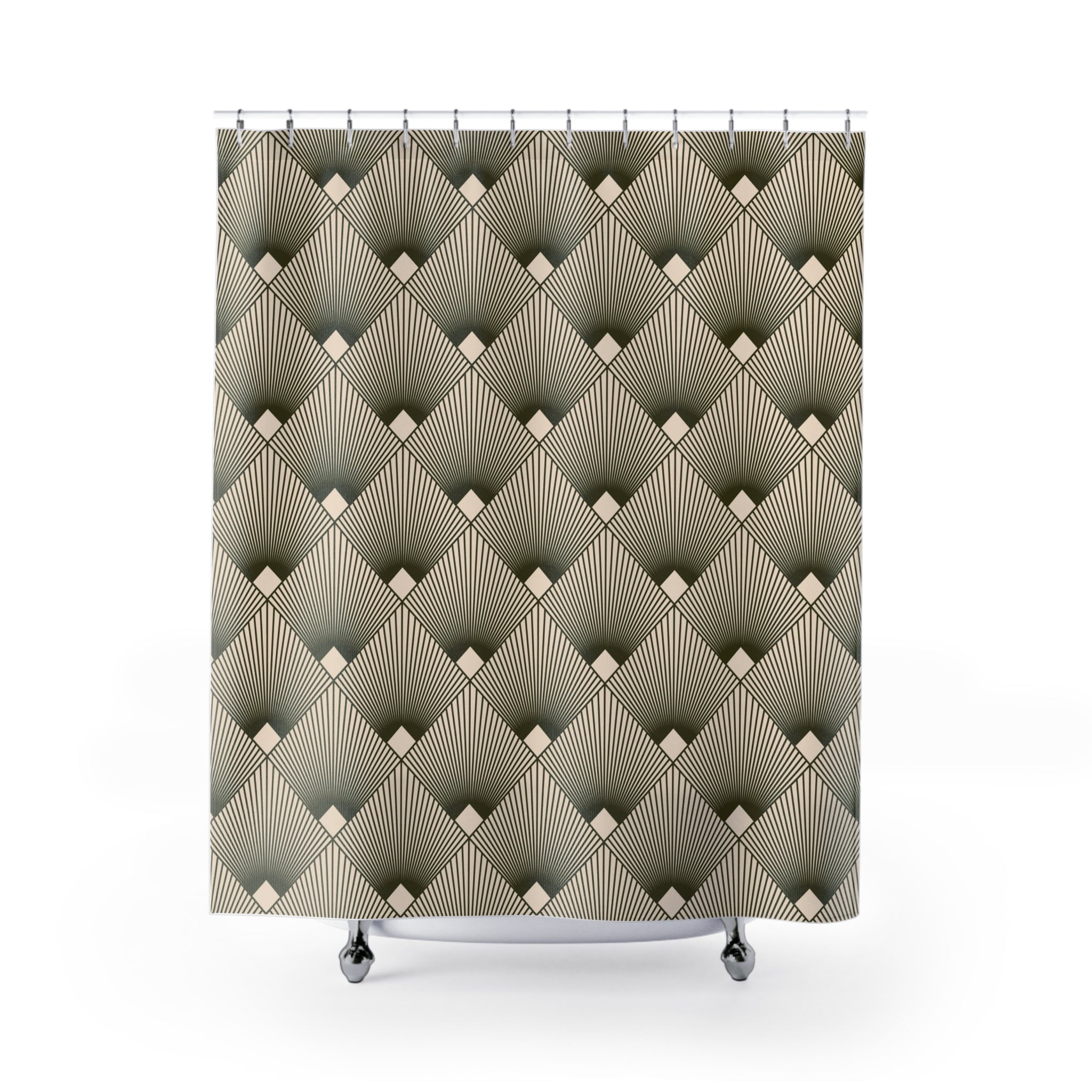 Art Deco Shower Curtain | Geometric Art Nouveau