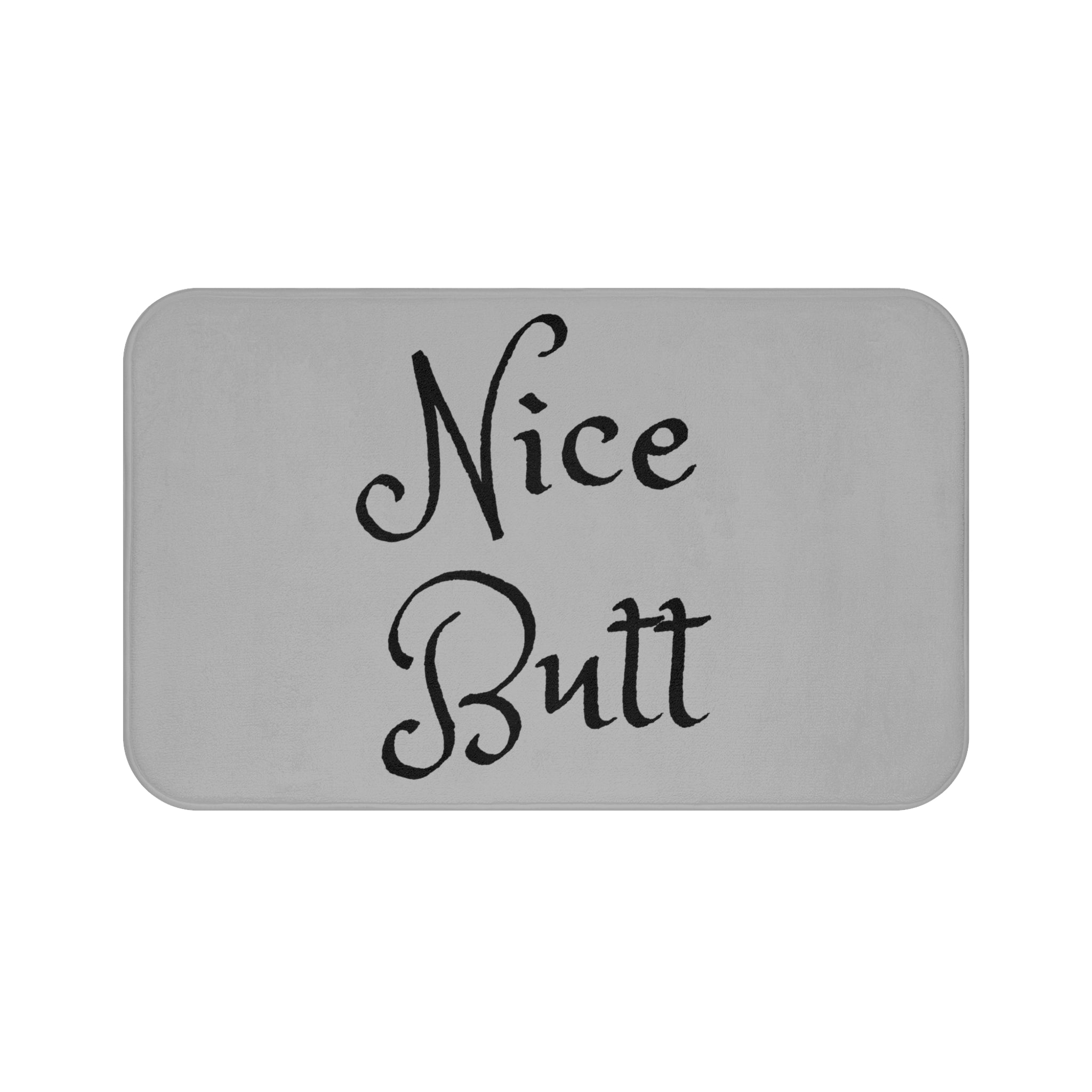 Nice Butt Bath Mat | Cute Grey Black Bath Rug