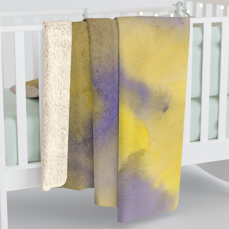 Abstract Comfy Blanket | Lavander Yellow