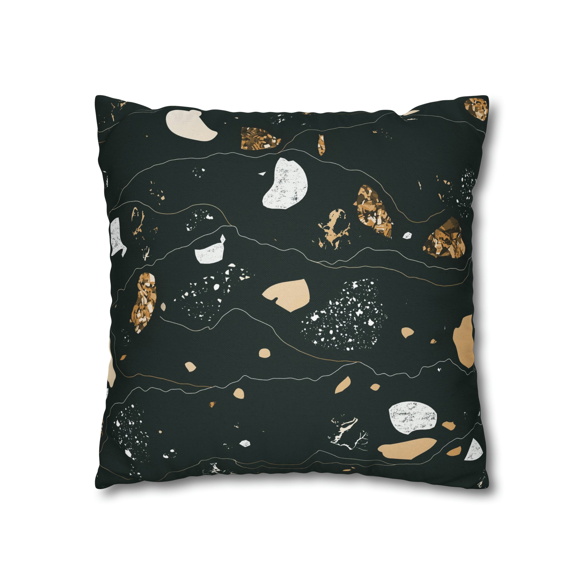 Abstract Pillow Cover | Black Beige