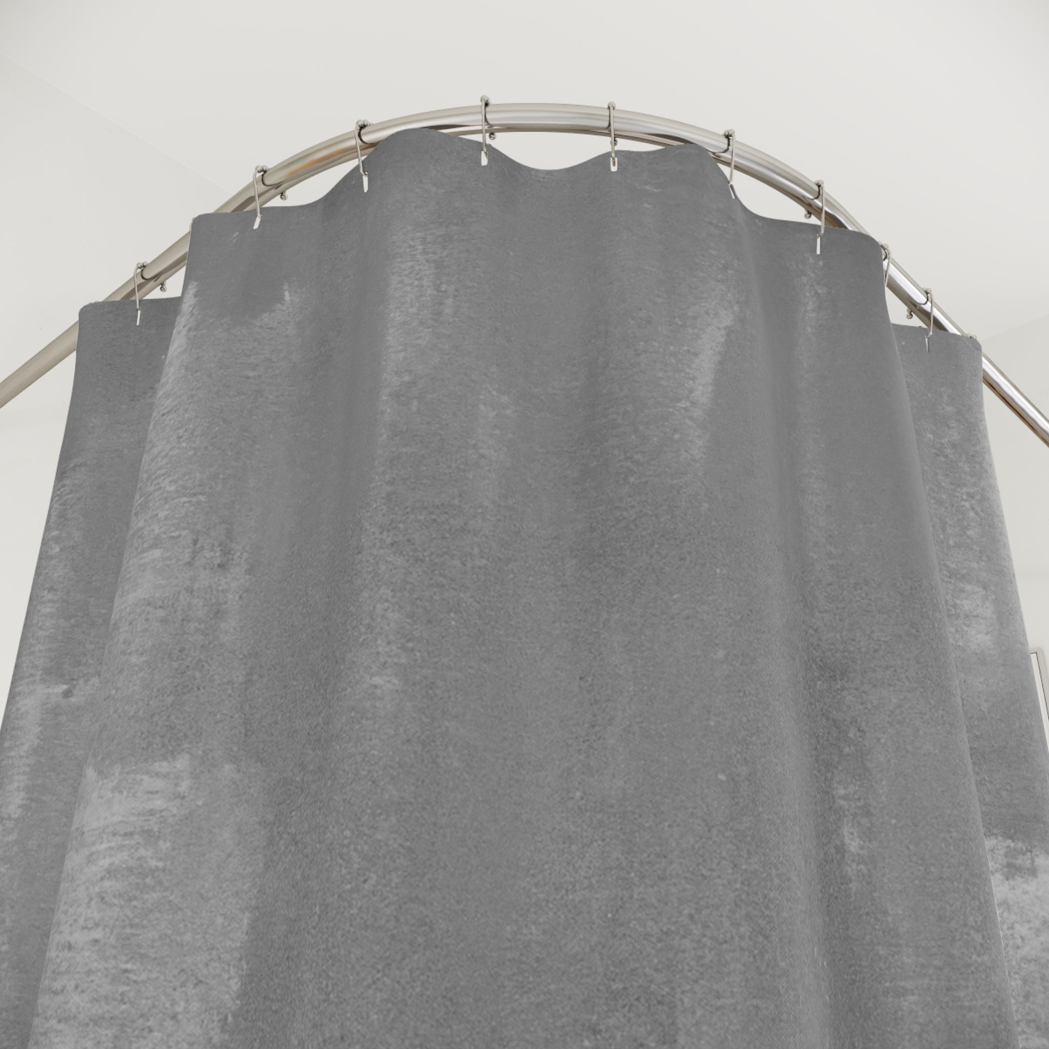 Grey Slate Shower Curtain | Rustic Wall Minimalist Fabric Curtain