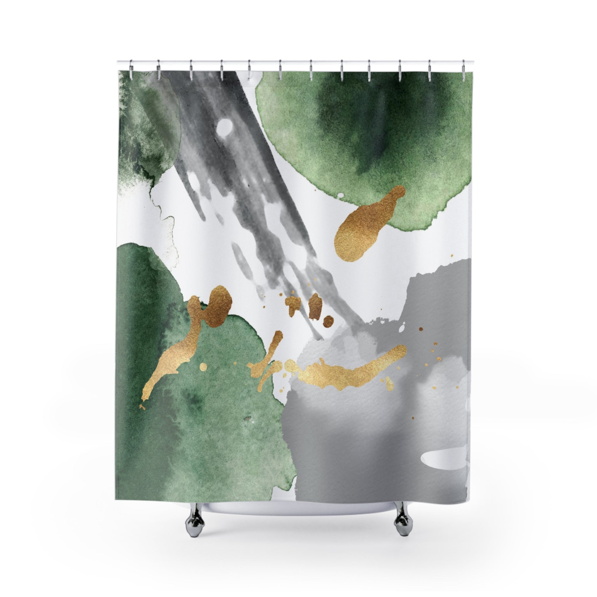 modern boho fabric shower curtain