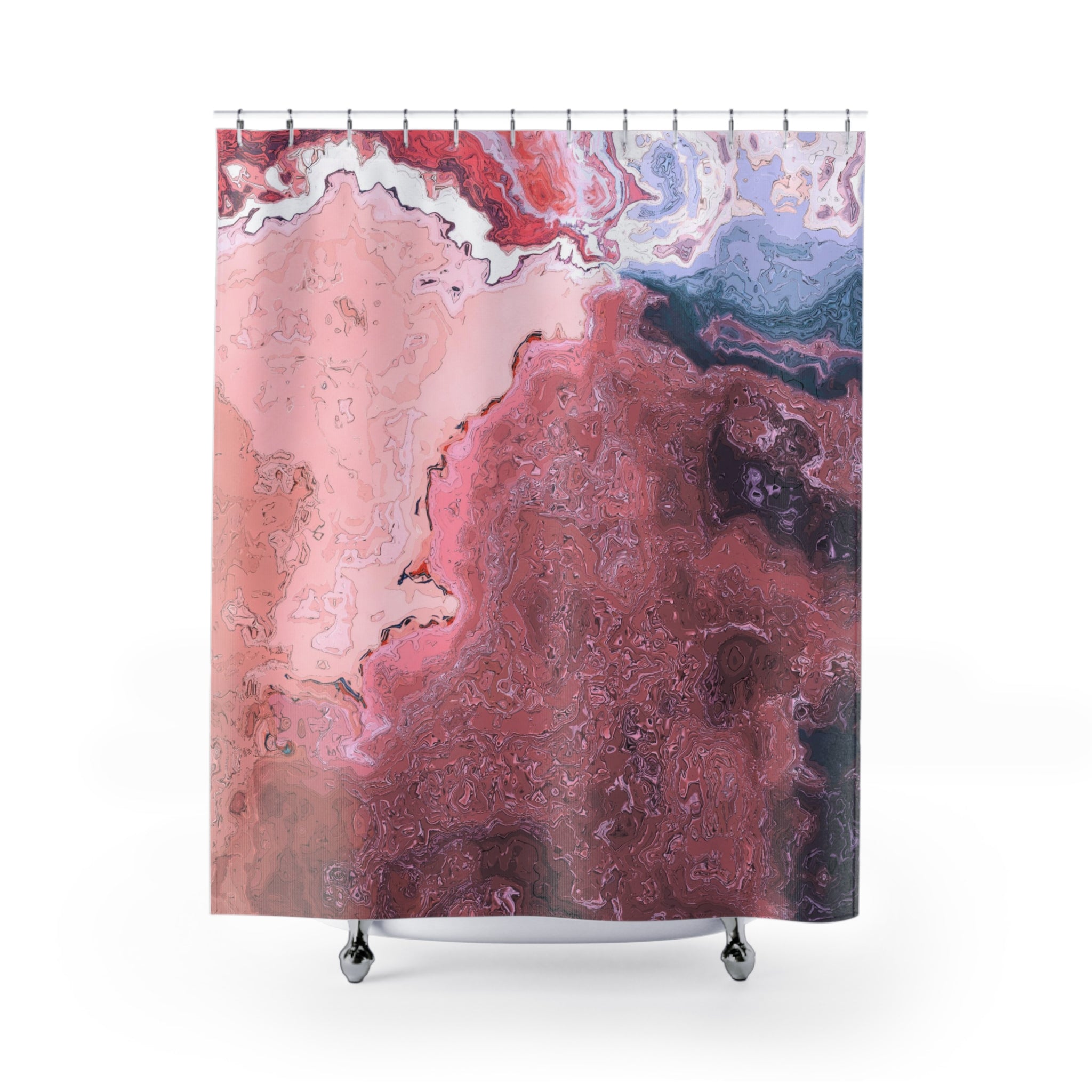 modern boho fabric shower curtain