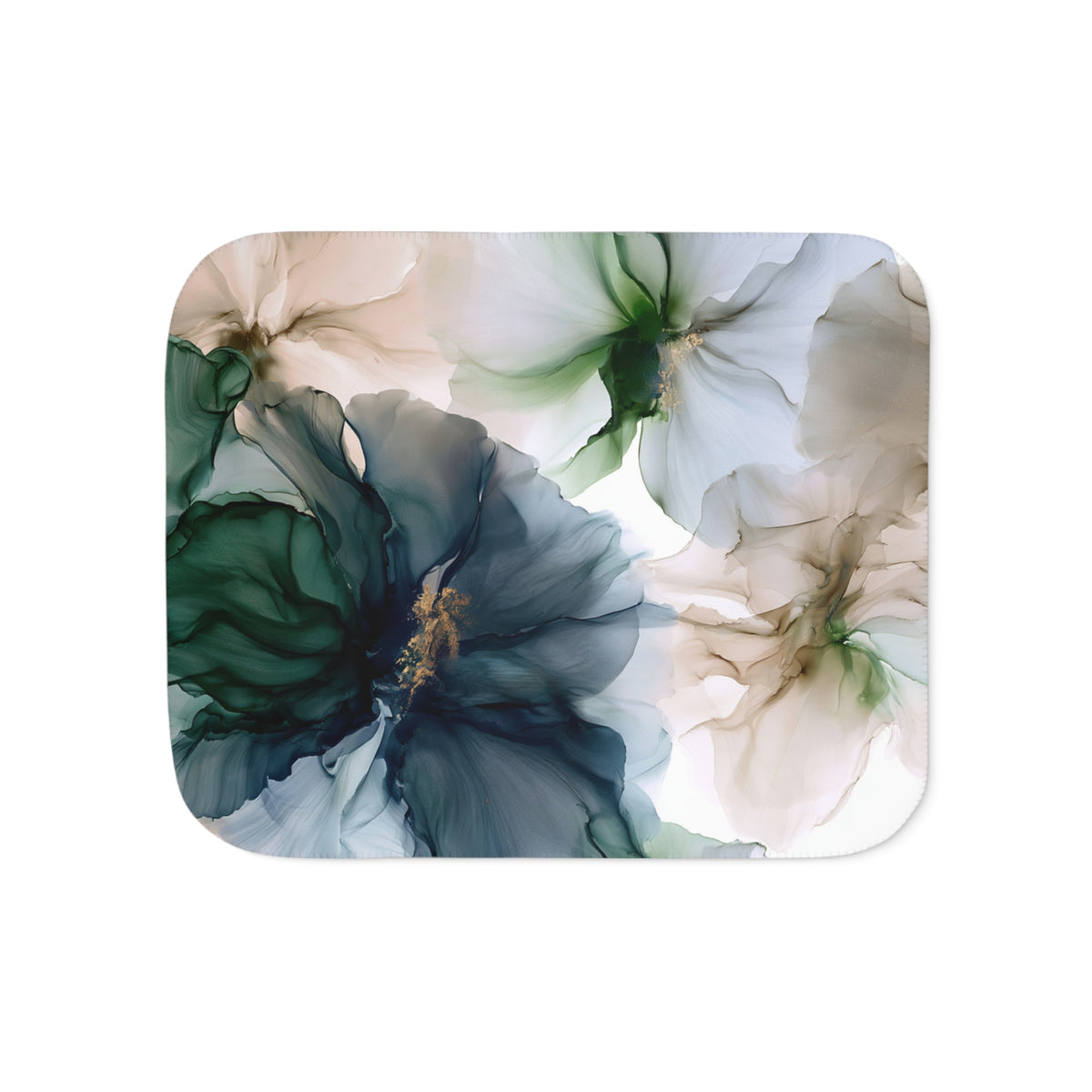 a white and blue flower on a white background