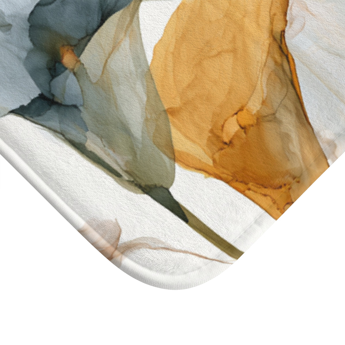 abstract art with a mix of blue, green, and orange colors, creating a visually striking and dynamic composition.