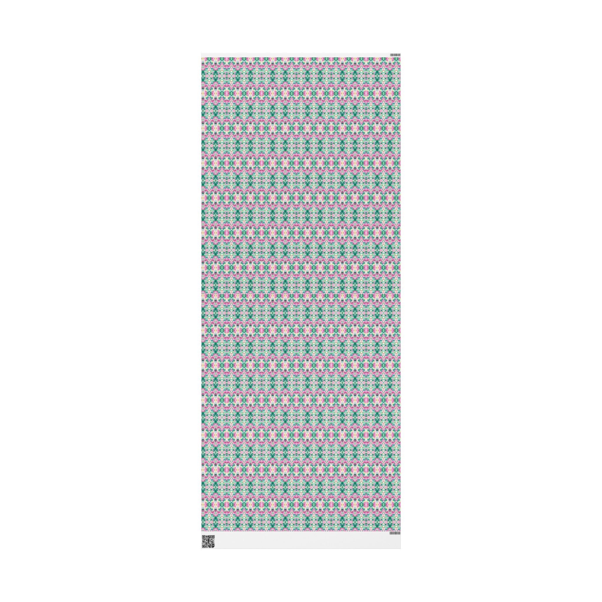 Abstract Wrapping Paper, Green Pink Gift Wrapping for the Holidays, Birthdays