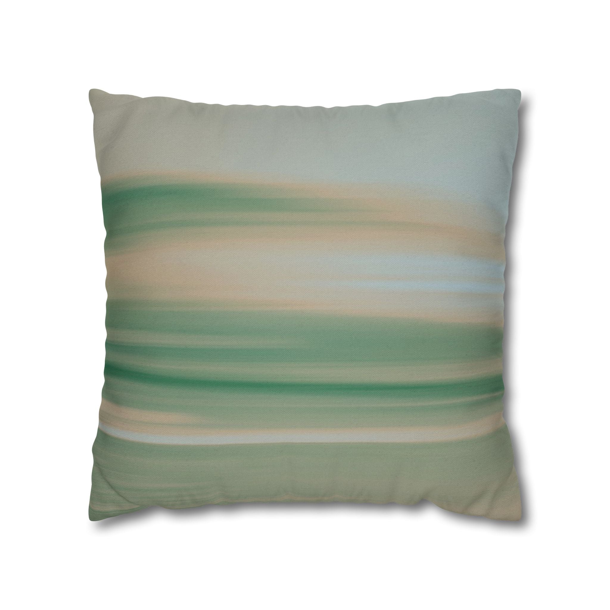 Abstract Throw Pillow Cover, Coastal Blue Green Modern Organic Decor Cushion