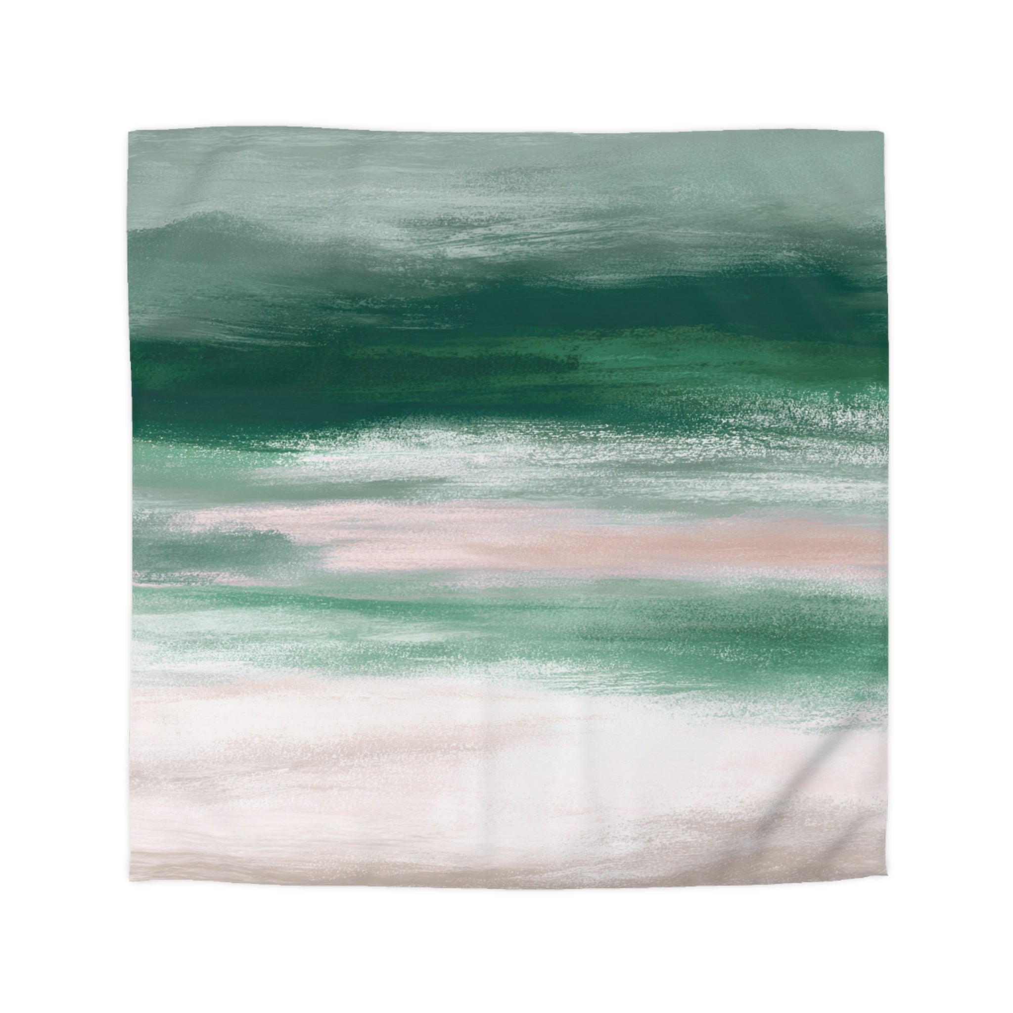 Ombre Duvet, Pillow Cover | Green Ivory Bedroom Decor
