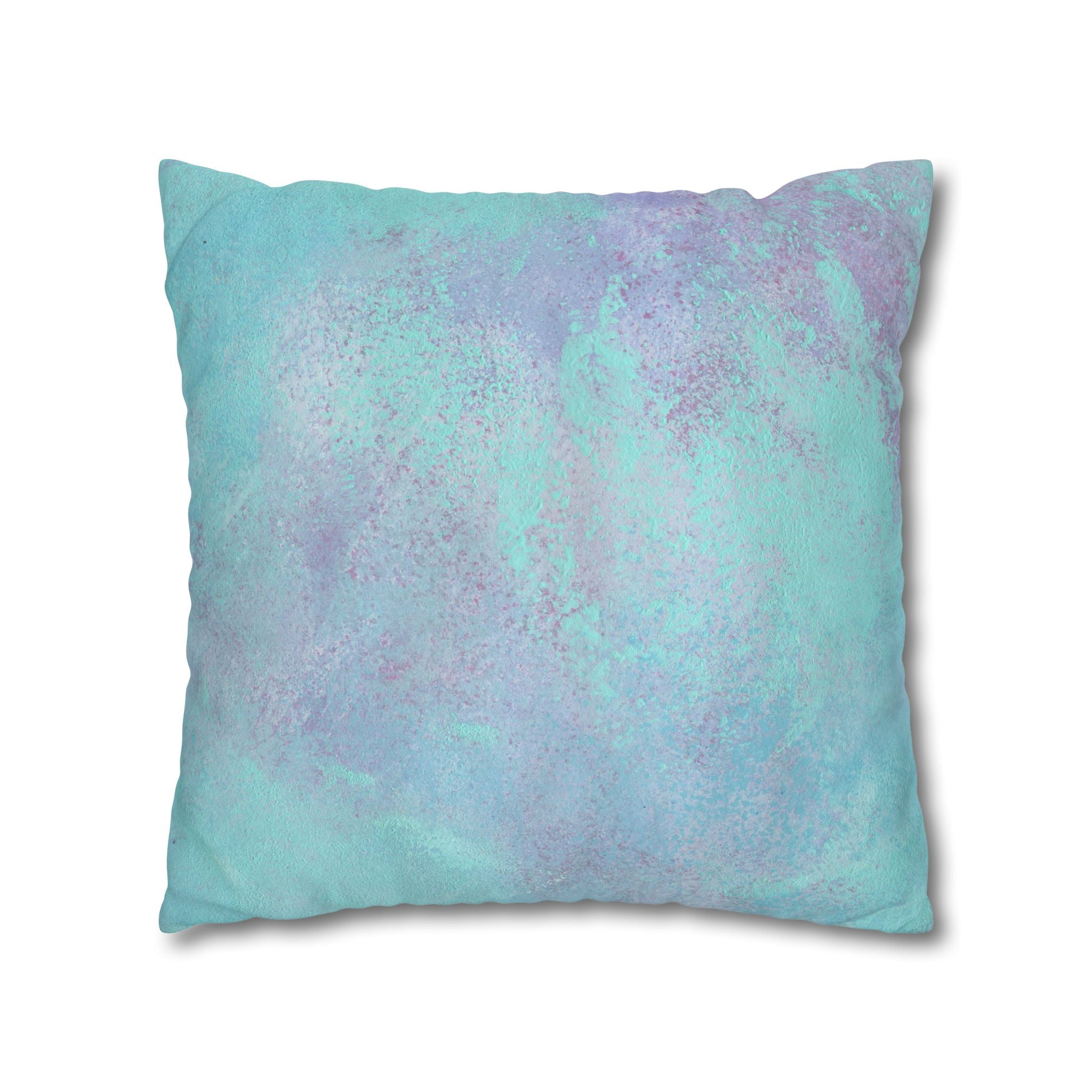 Square Poly Canvas Pillowcase | Mint Teal Turquoise, Lavender