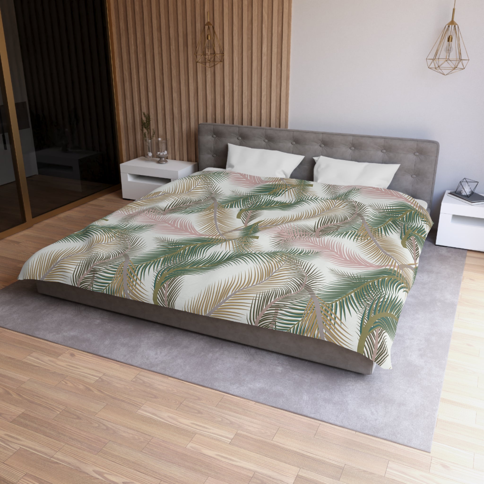 Floral Cotton Duvet, Pillow Cover | Nature Leaves Bedroom Decor