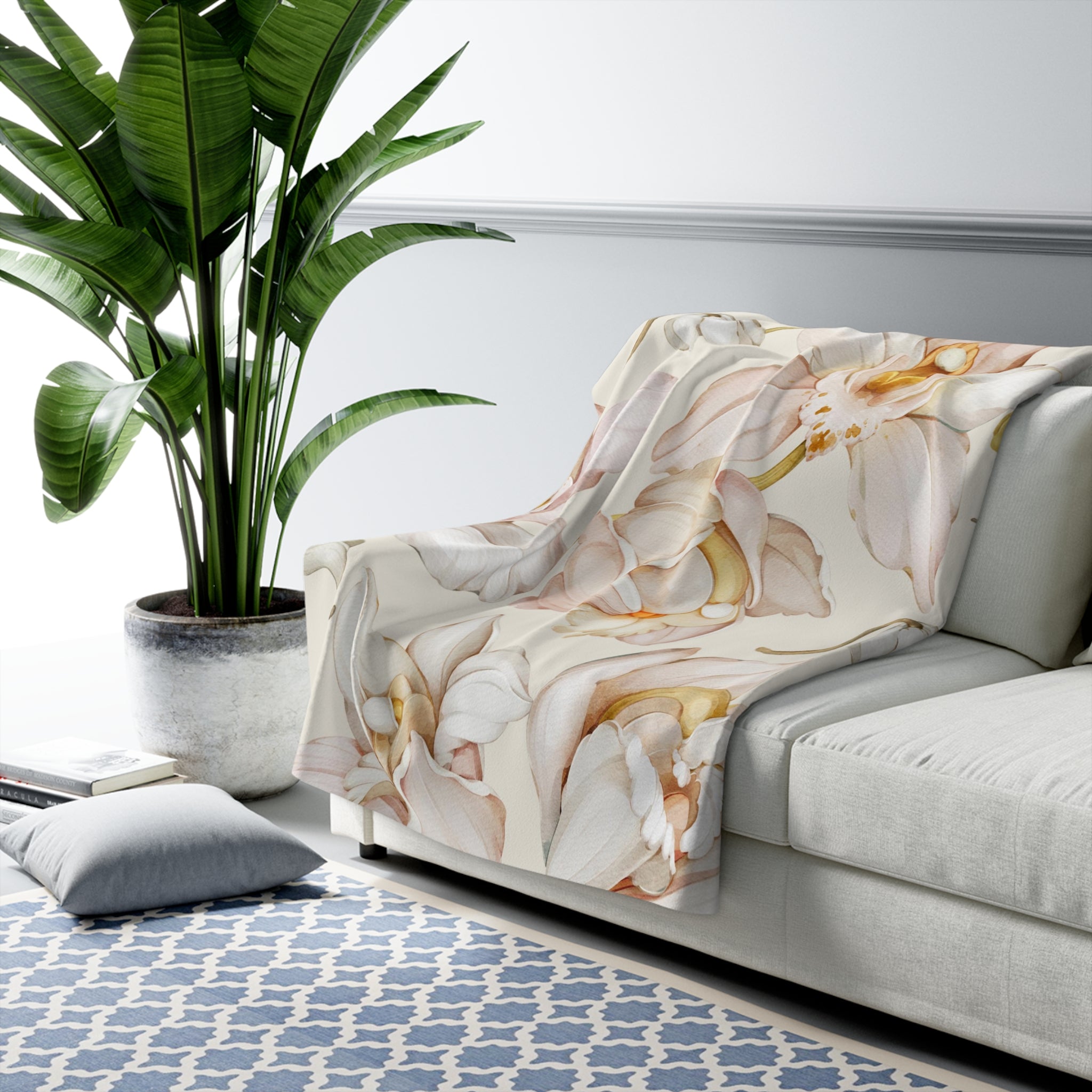 modern abstract cozy blanket