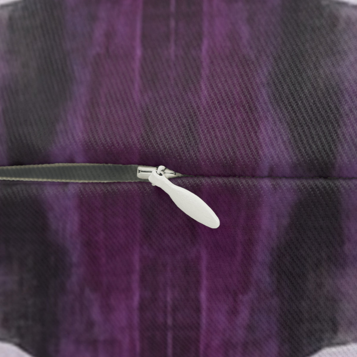 Lavender Purple and Sage Mirrored Floral Lumbar Pillow