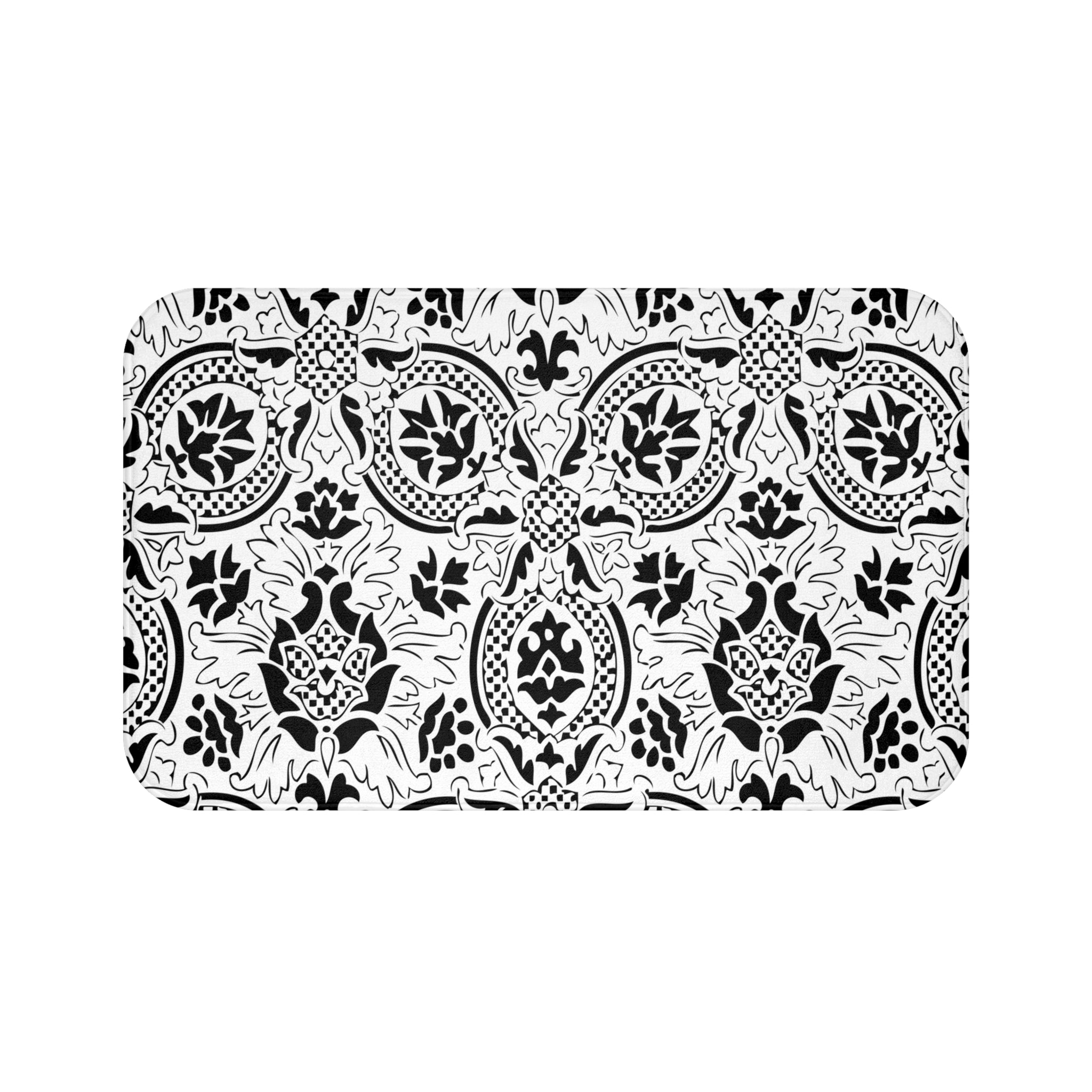 Bath, Kitchen Mat | Black White, Art Deco, Nouveau