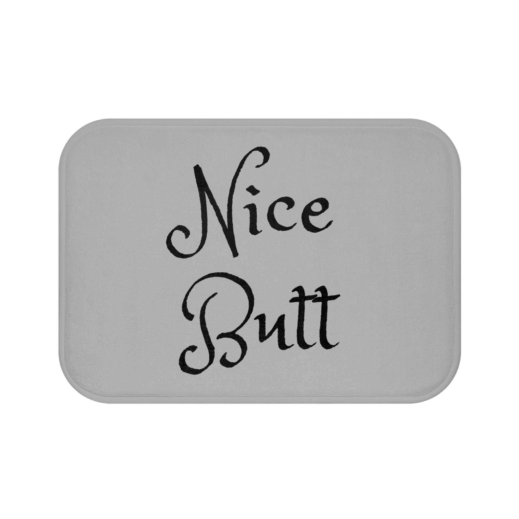 Nice Butt Bath Mat | Cute Grey Black Bath Rug