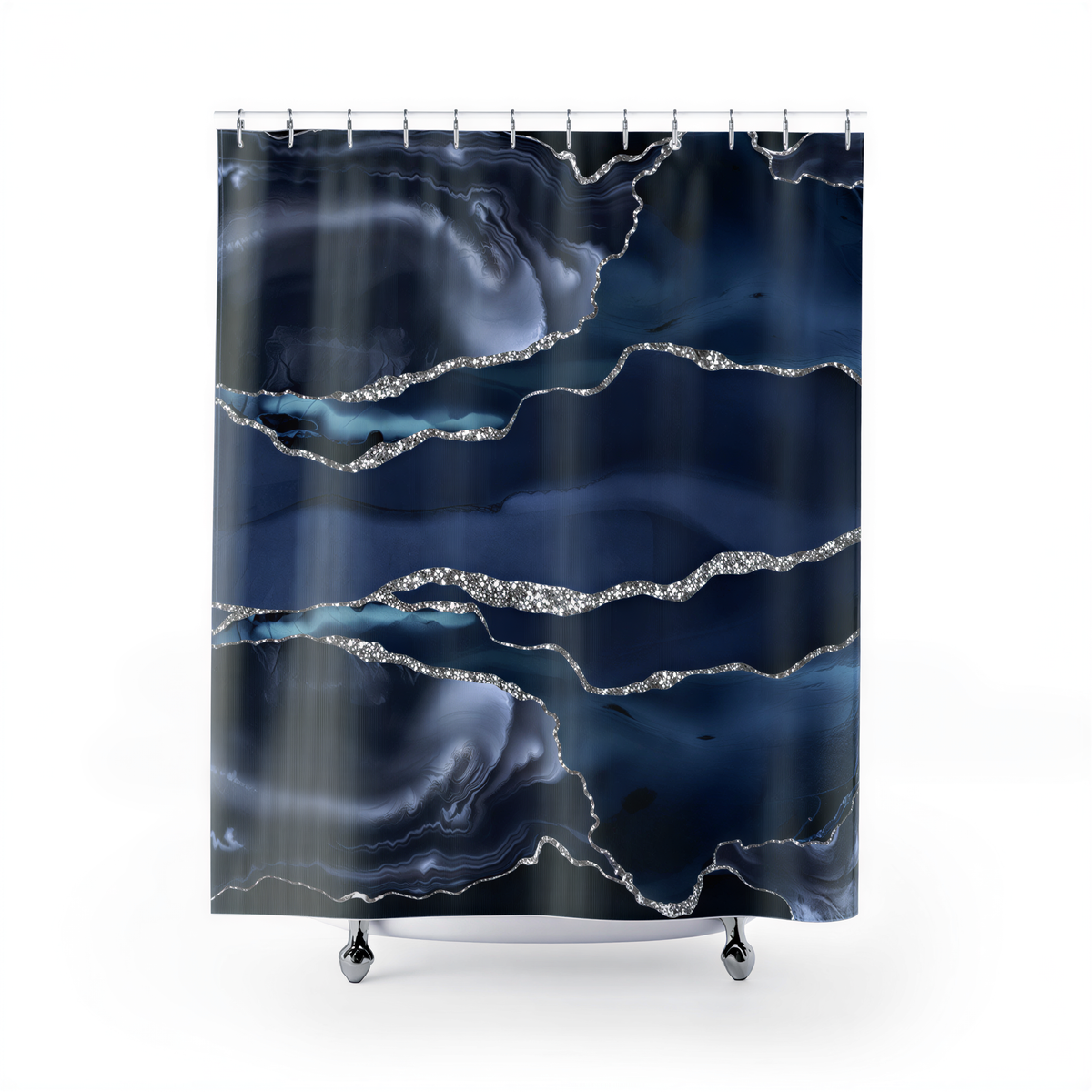 modern boho fabric shower curtain