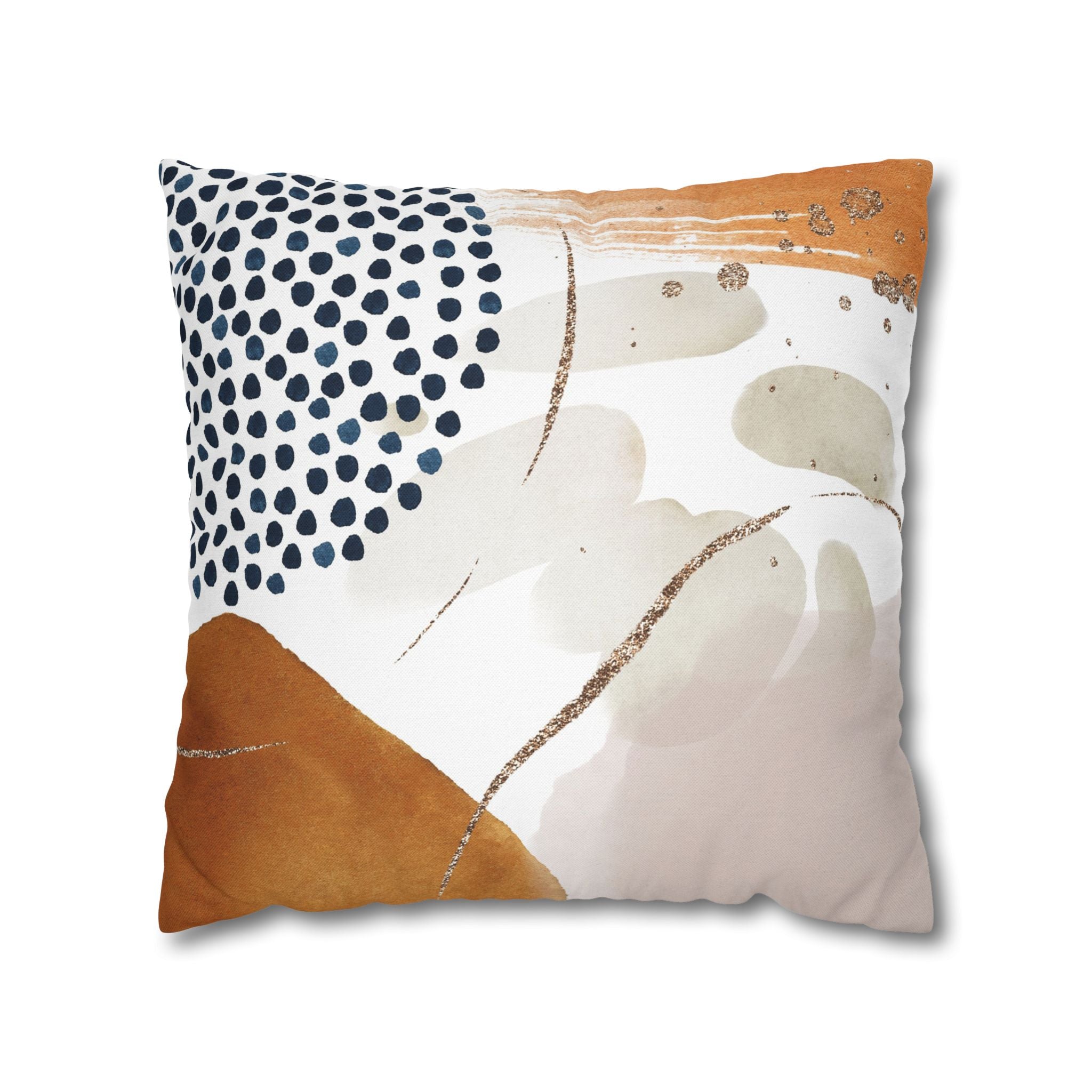 Abstract Throw Pillow Cover, Neutral Modern Organic Decor Cushion
