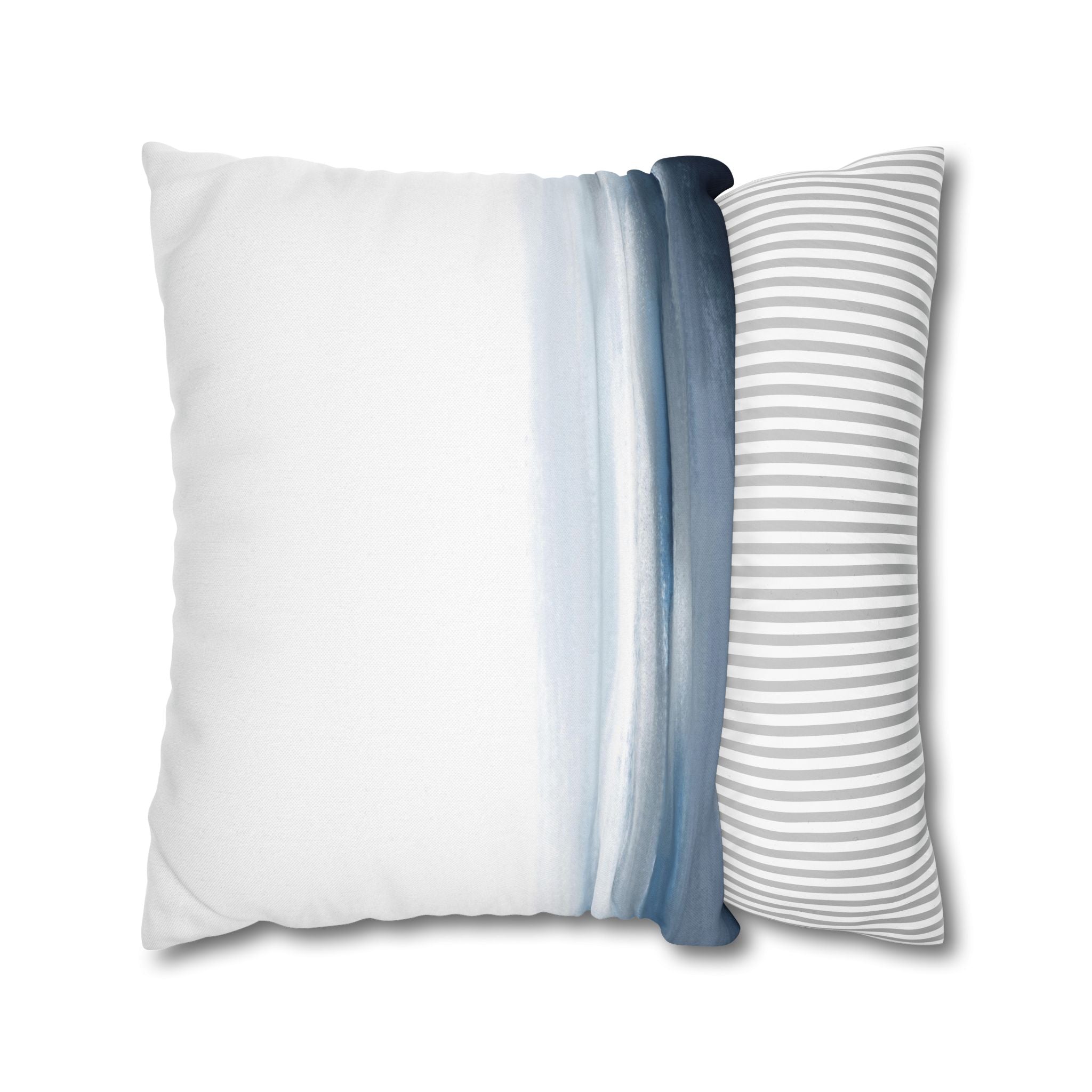 Abstract Pillow Cover | Navy Sky Blue, Ocean Ombre