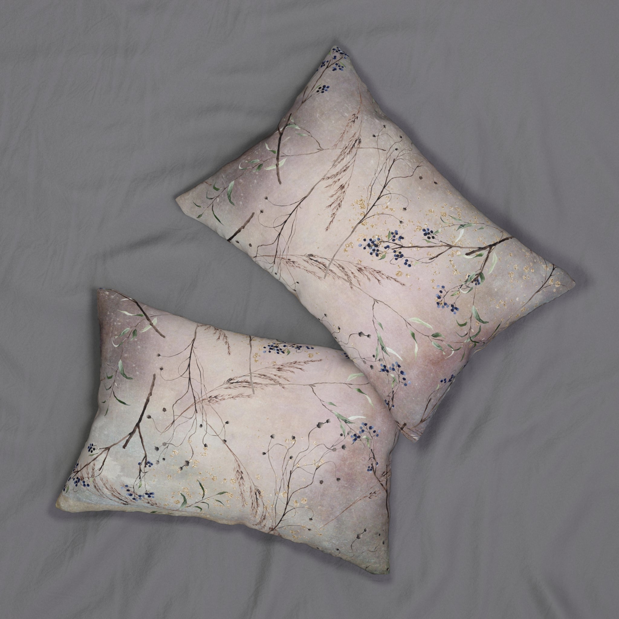 Floral Boho Lumbar Pillow | Beige Botanical