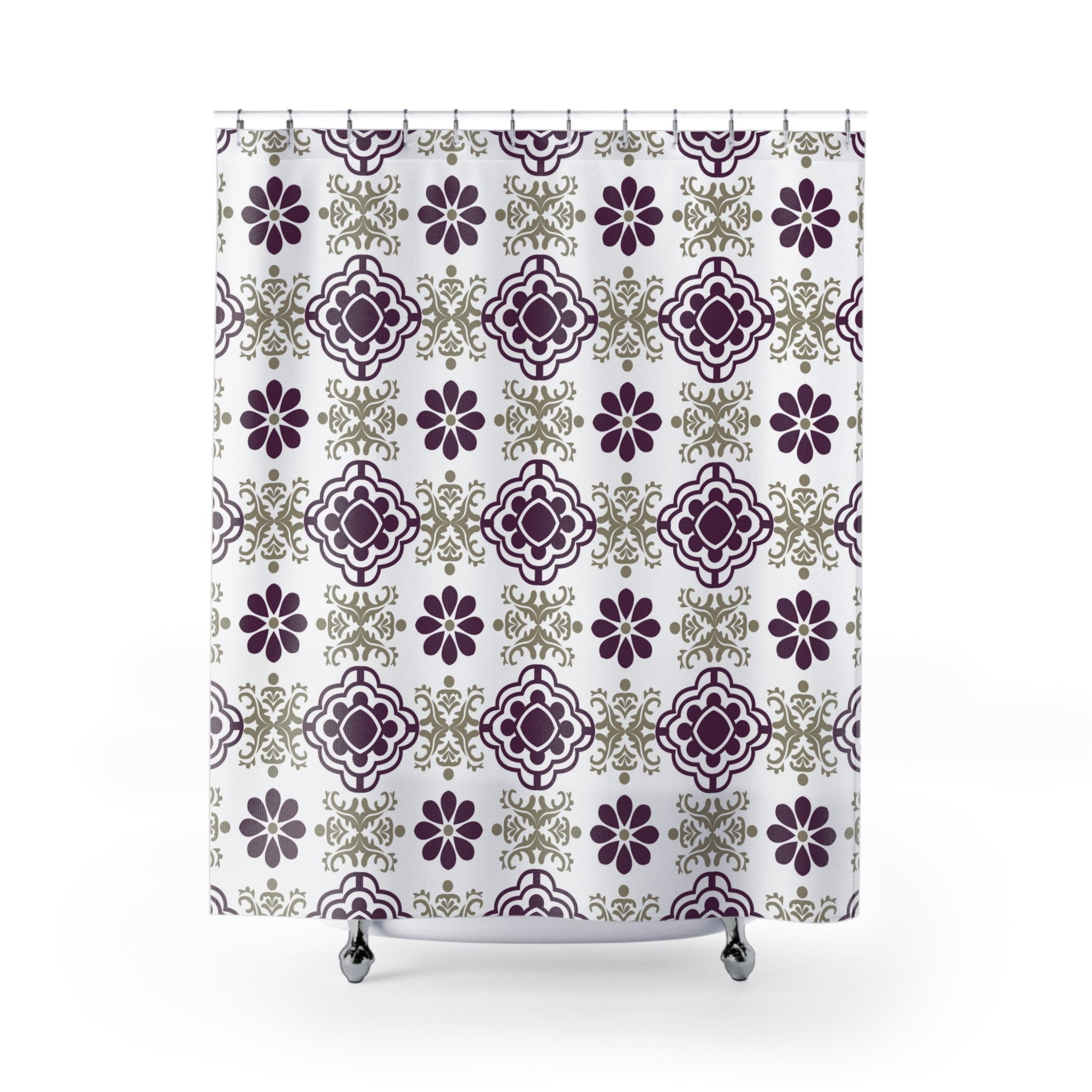 Boho Abstract Shower Curtain | Retro  floral, art nouveau