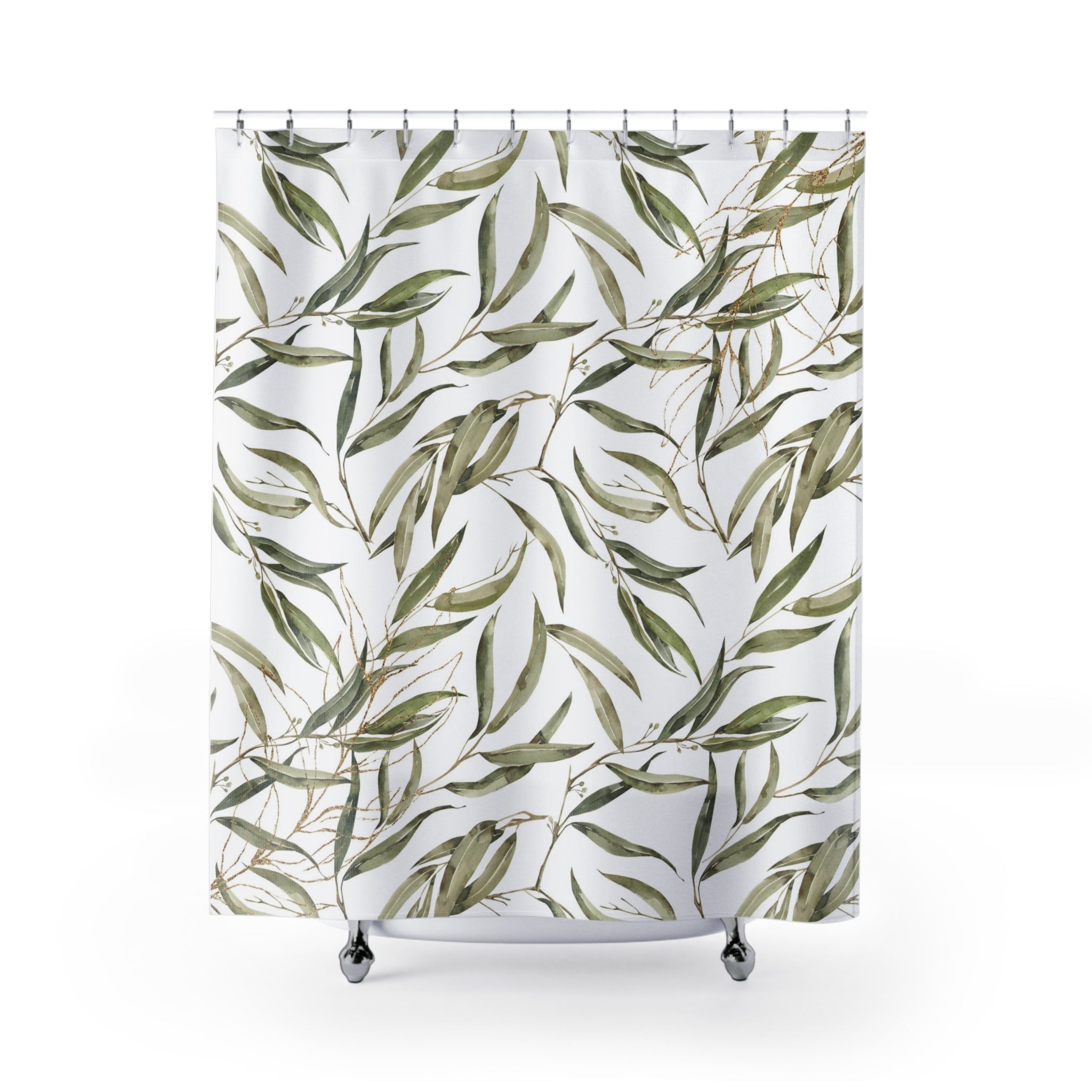 modern boho fabric shower curtain