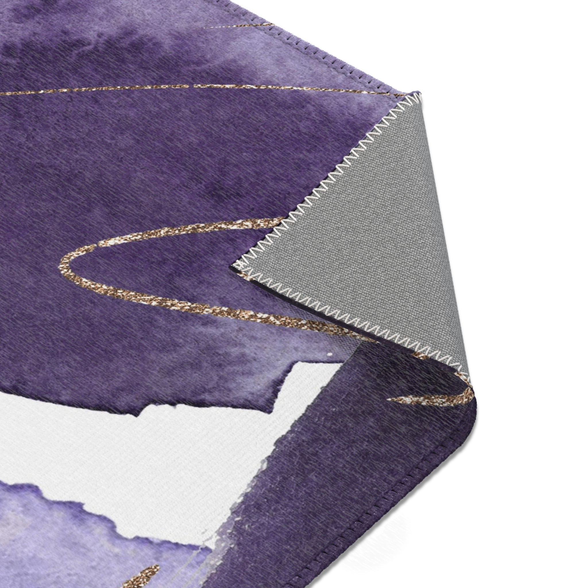 Abstract Area Rug | Watercolor Lavender Purple White
