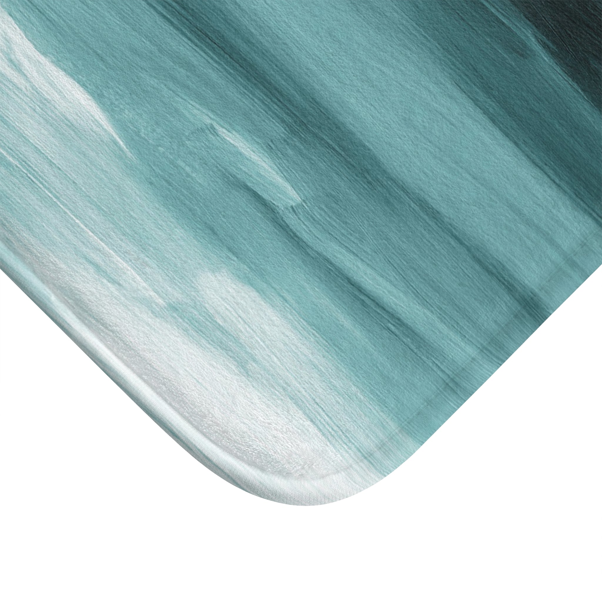 Abstract Bath Mat | Teal Green White Ombre Kitchen Mat