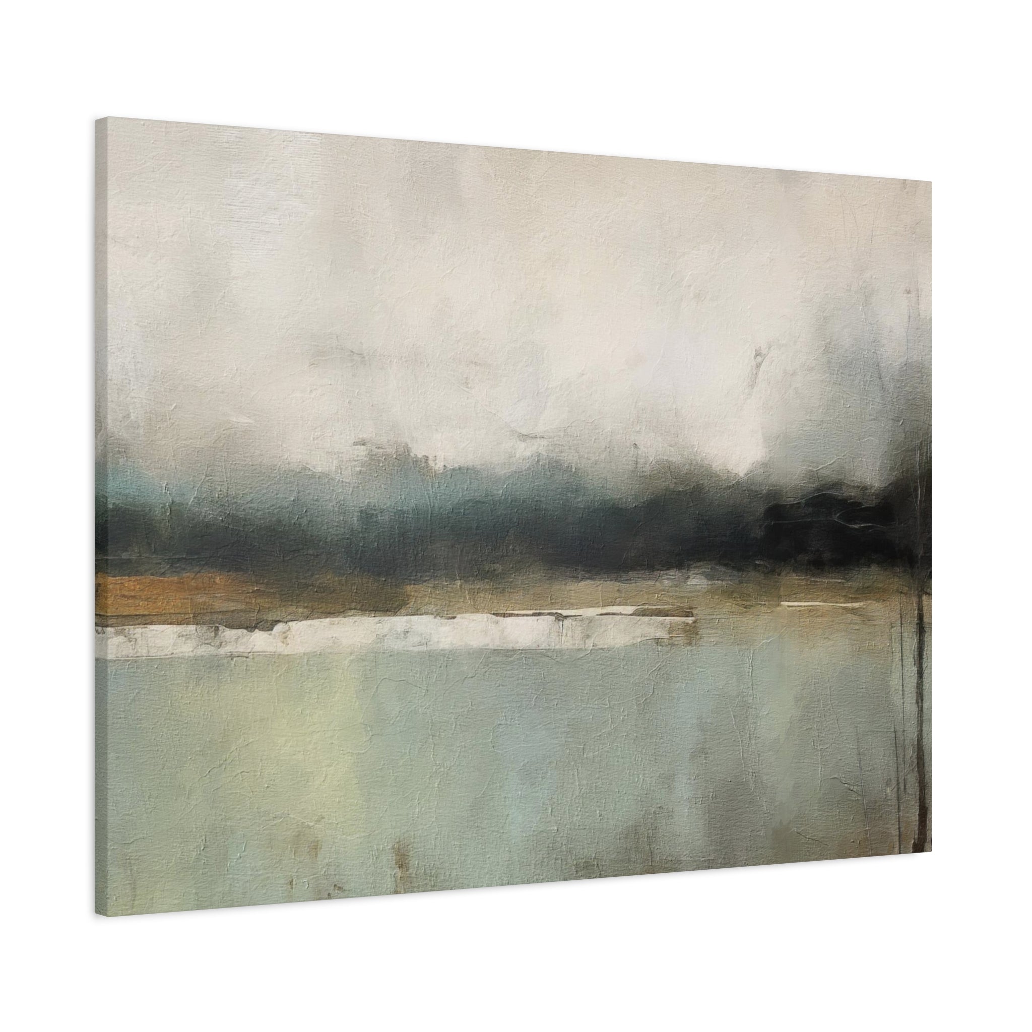 Abstract Coastal Horizon Matte Canvas Art — Stretched 1.25"