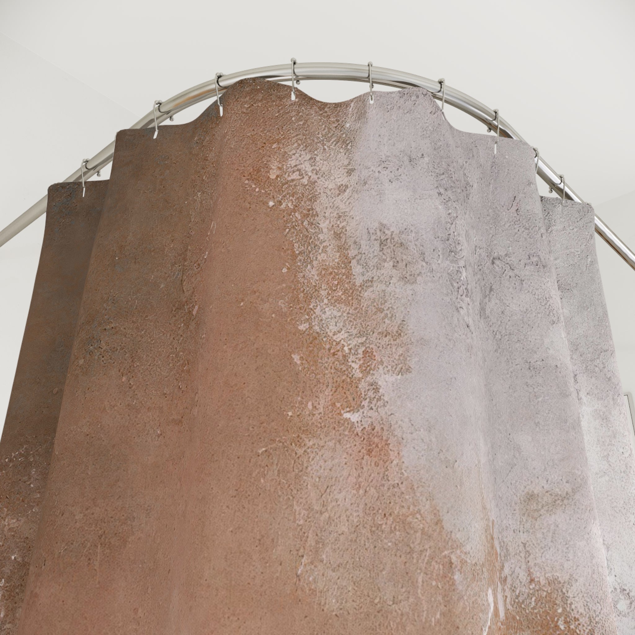 Rustic Abstract Shower Curtain ; Autumn, Brown Earthy Bathroom Decor