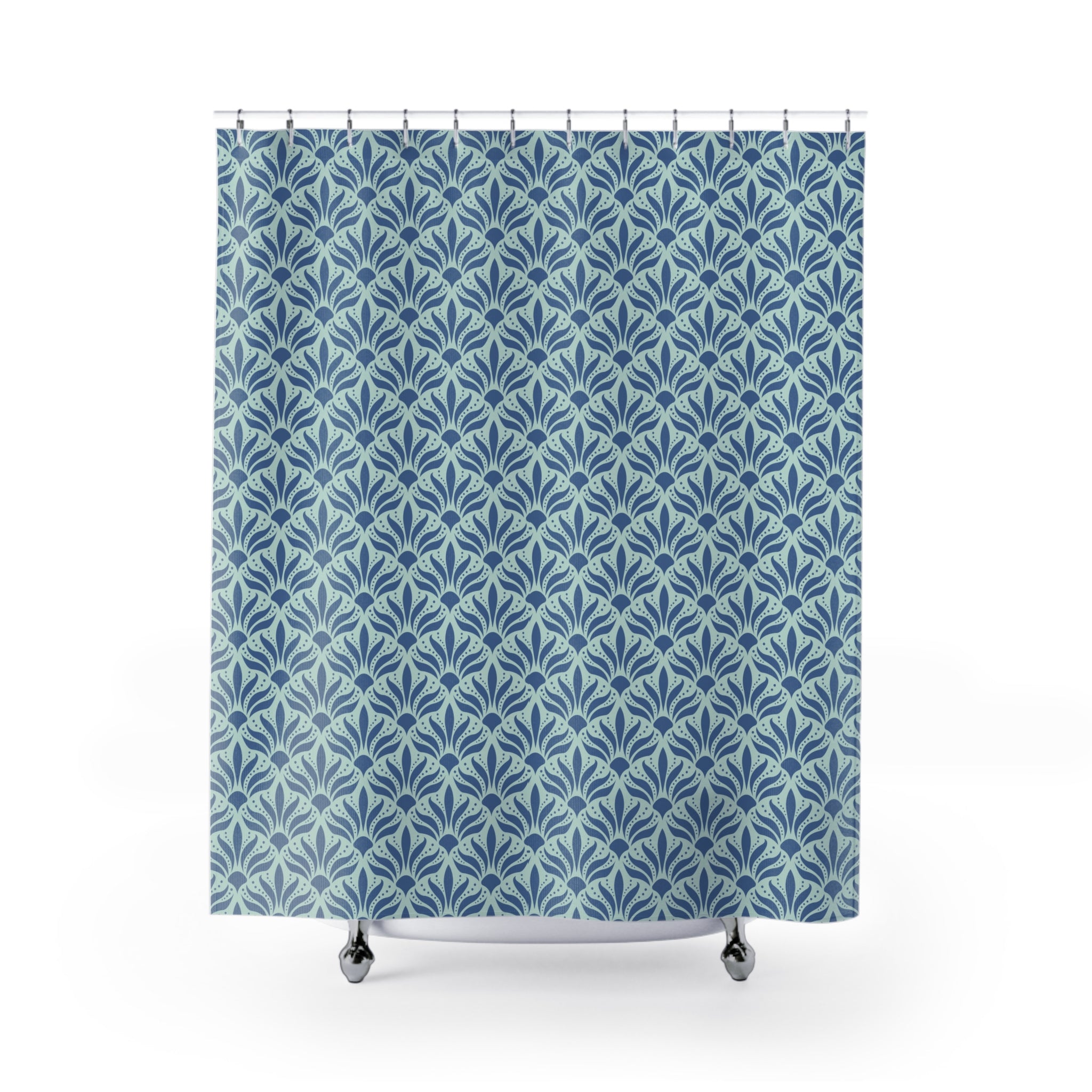 Art Deco Shower Curtain | Blue, Art Nouveau