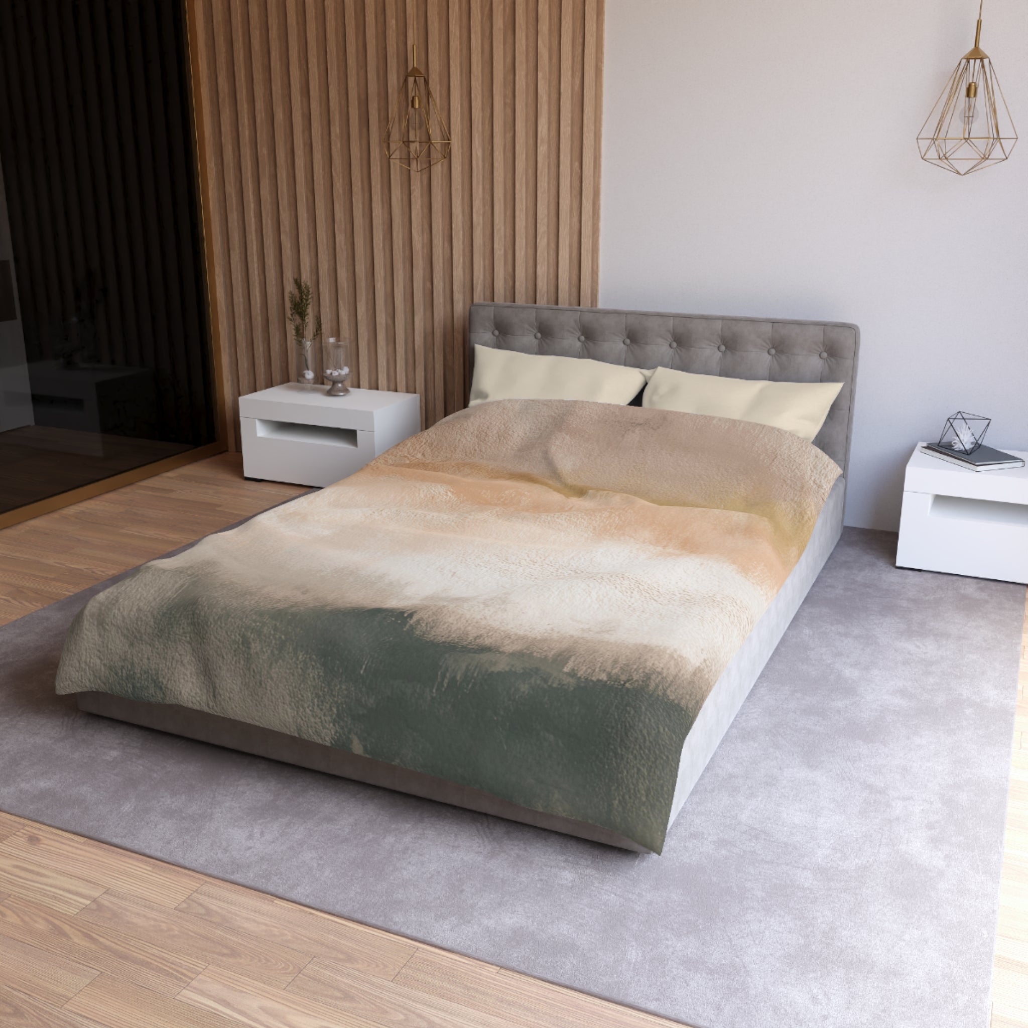 Ombre Duvet, Pillow Cover | Beige Grey Bedroom Decor