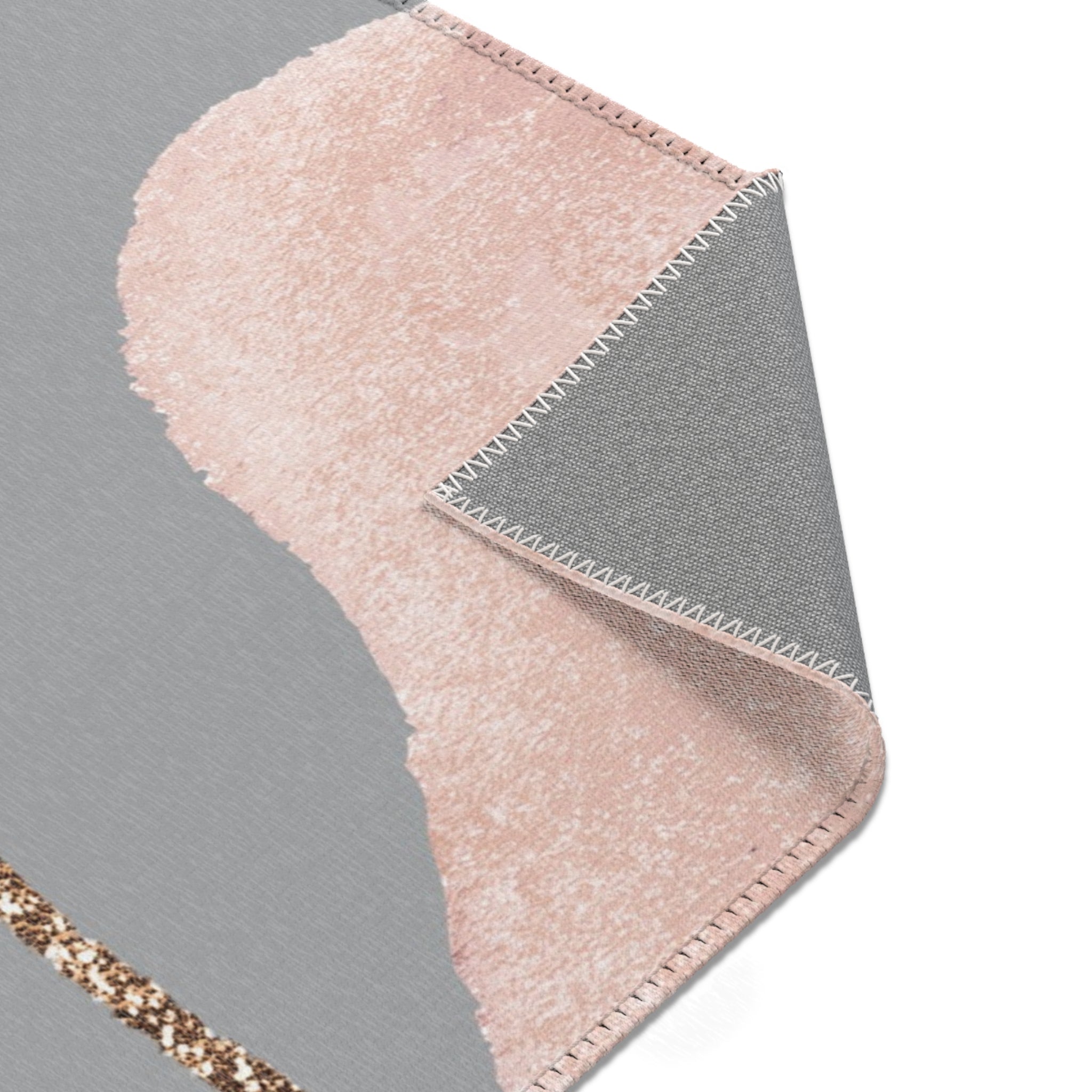 Abstract Area Rug | Watercolor Grey Blush Pink, Blue