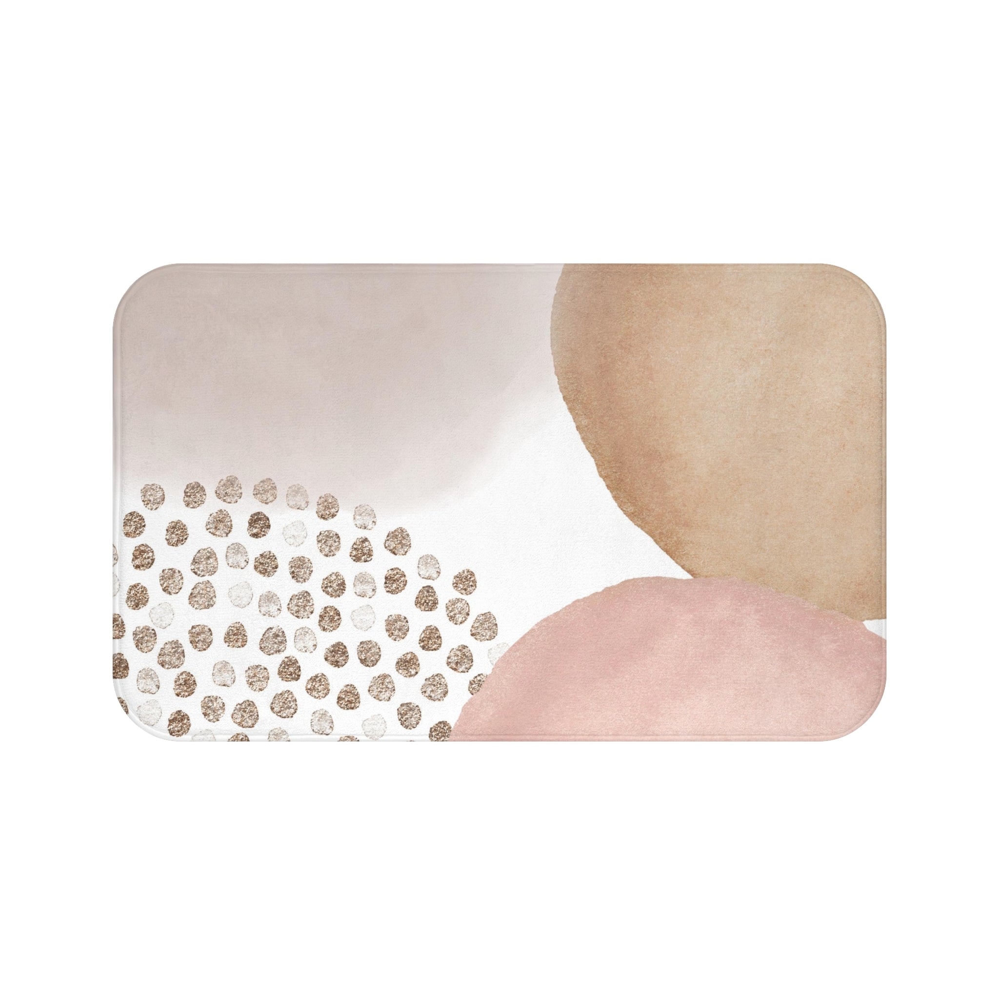 Abstract Bath Mat, Kitchen Mat | Blush Pink Beige Mat