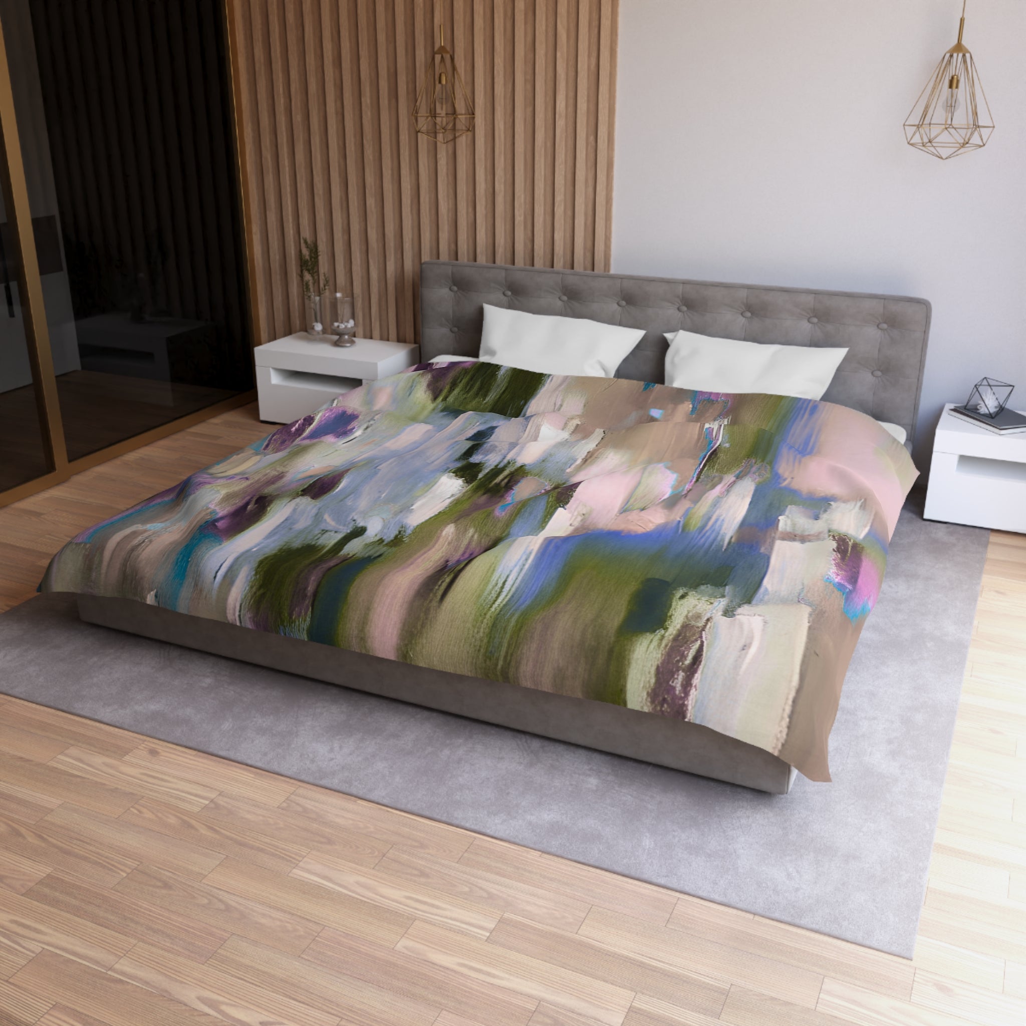 Abstract Duvet Cover | Colorful Bedding Boho Decor