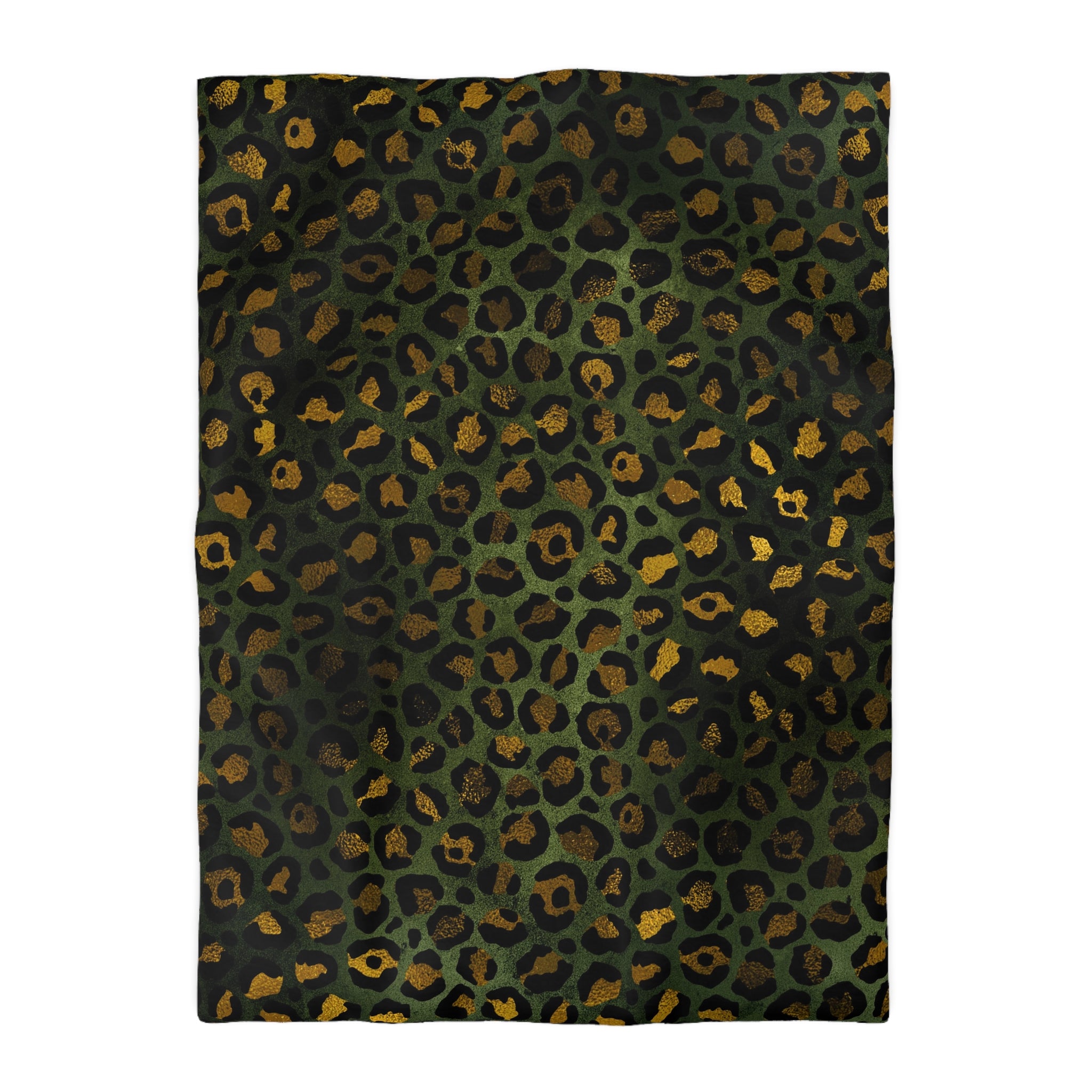 Green Leopard Duvet, Pillow Cover | Animal Skin Bedroom Decor