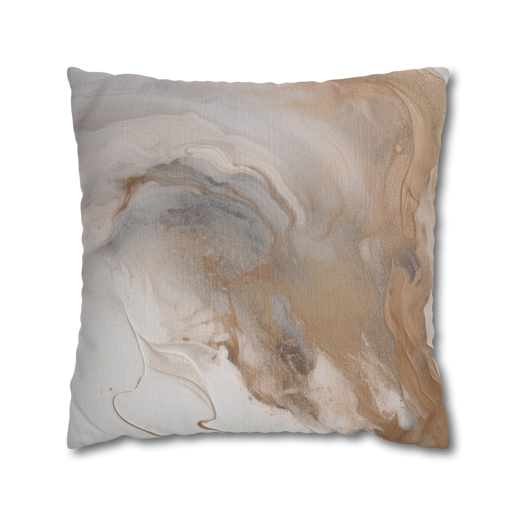 Abstract Pillow Cover | Earthy Neutral Beige Grey Ombre