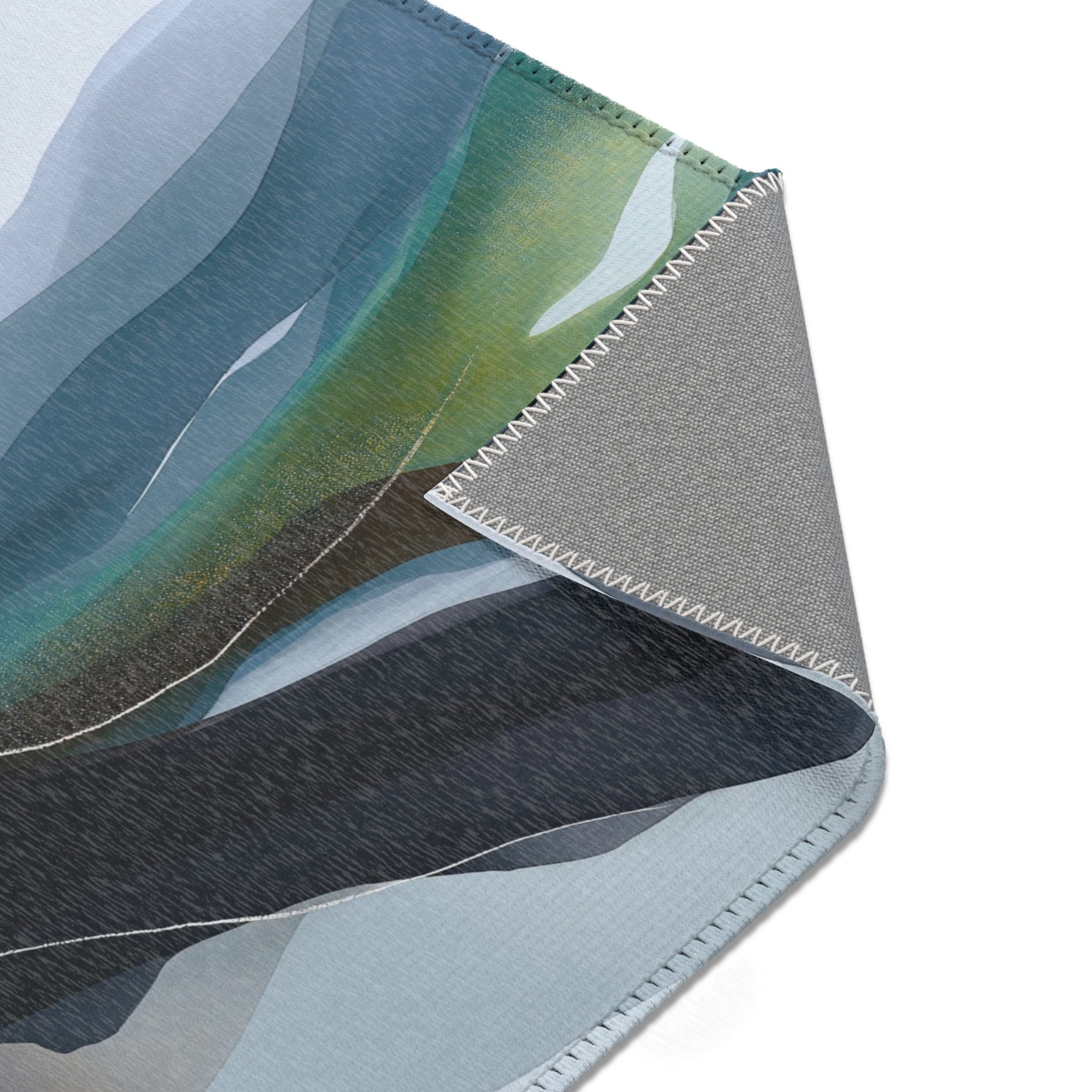 Abstract Area Rug | Blue Green