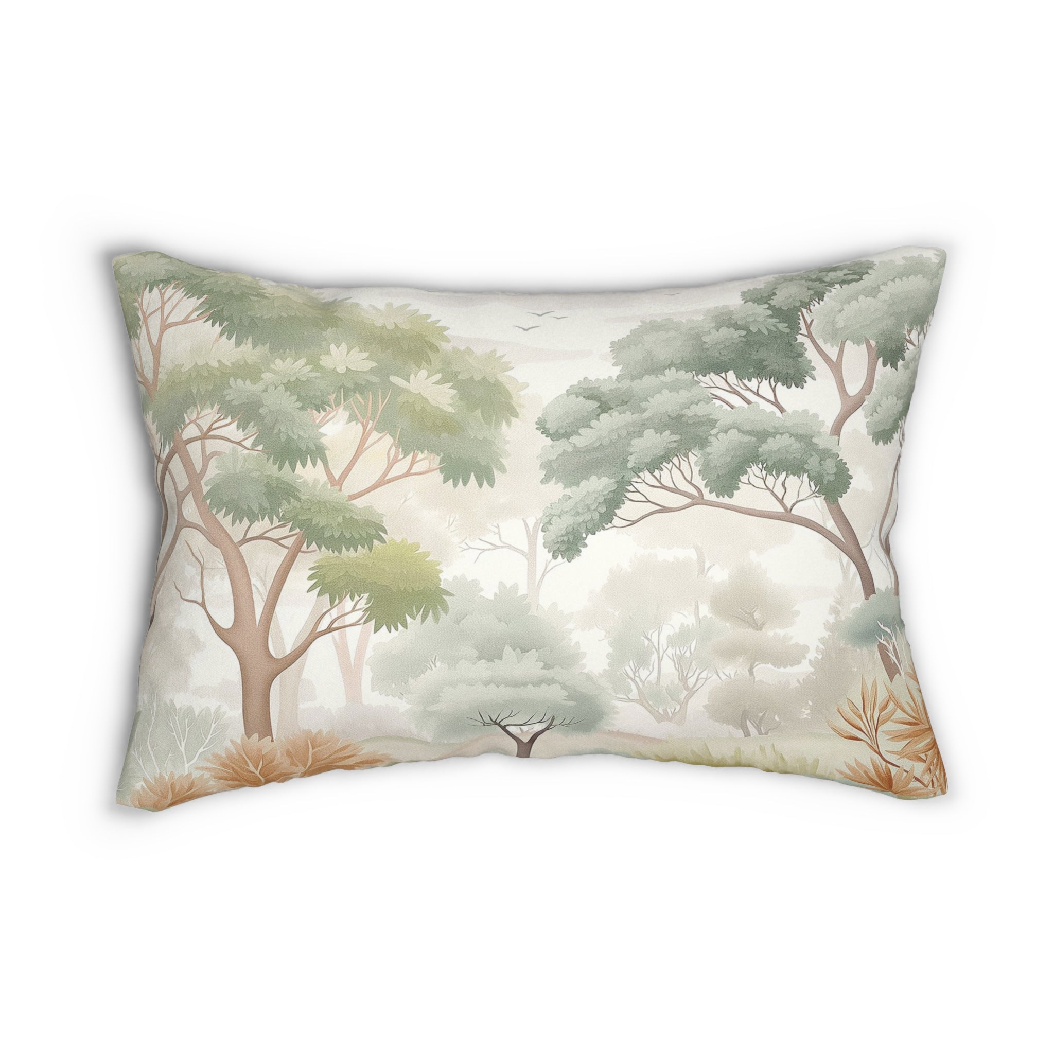 Nature Lumbar Pillow | Sage Green, Ivory Tree