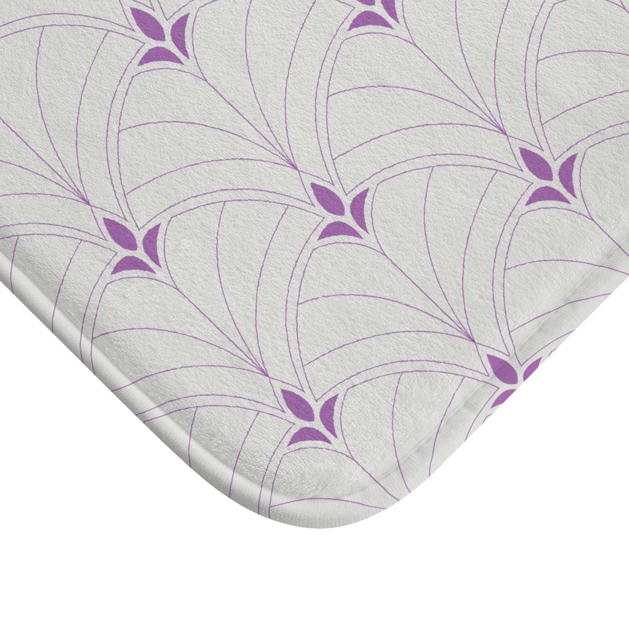 Art Deco Kitchen, Bath Mat | Grey Purple