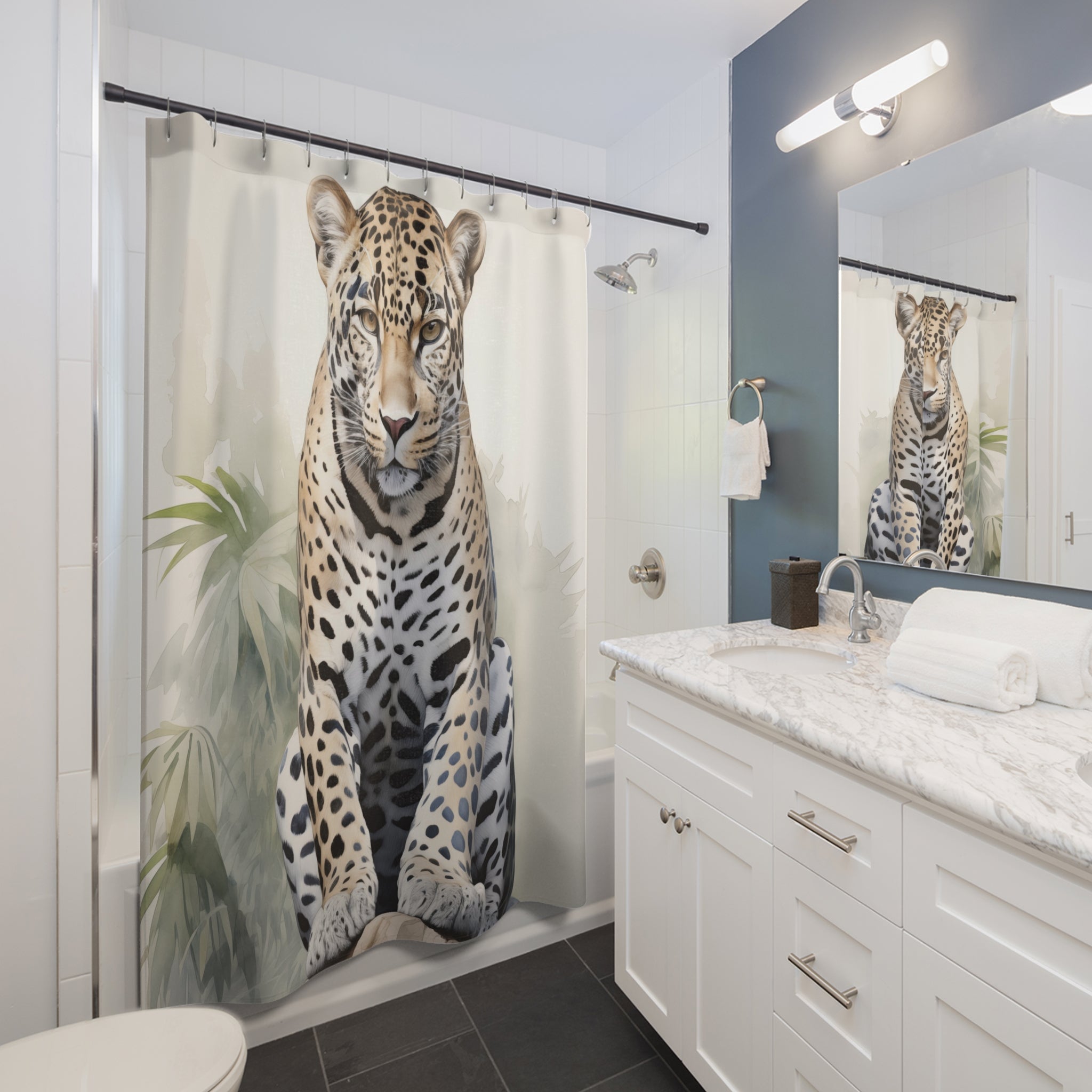 Jaguar Shower Curtain | Safari Jungle Animal, Beautiful Shower Curtain