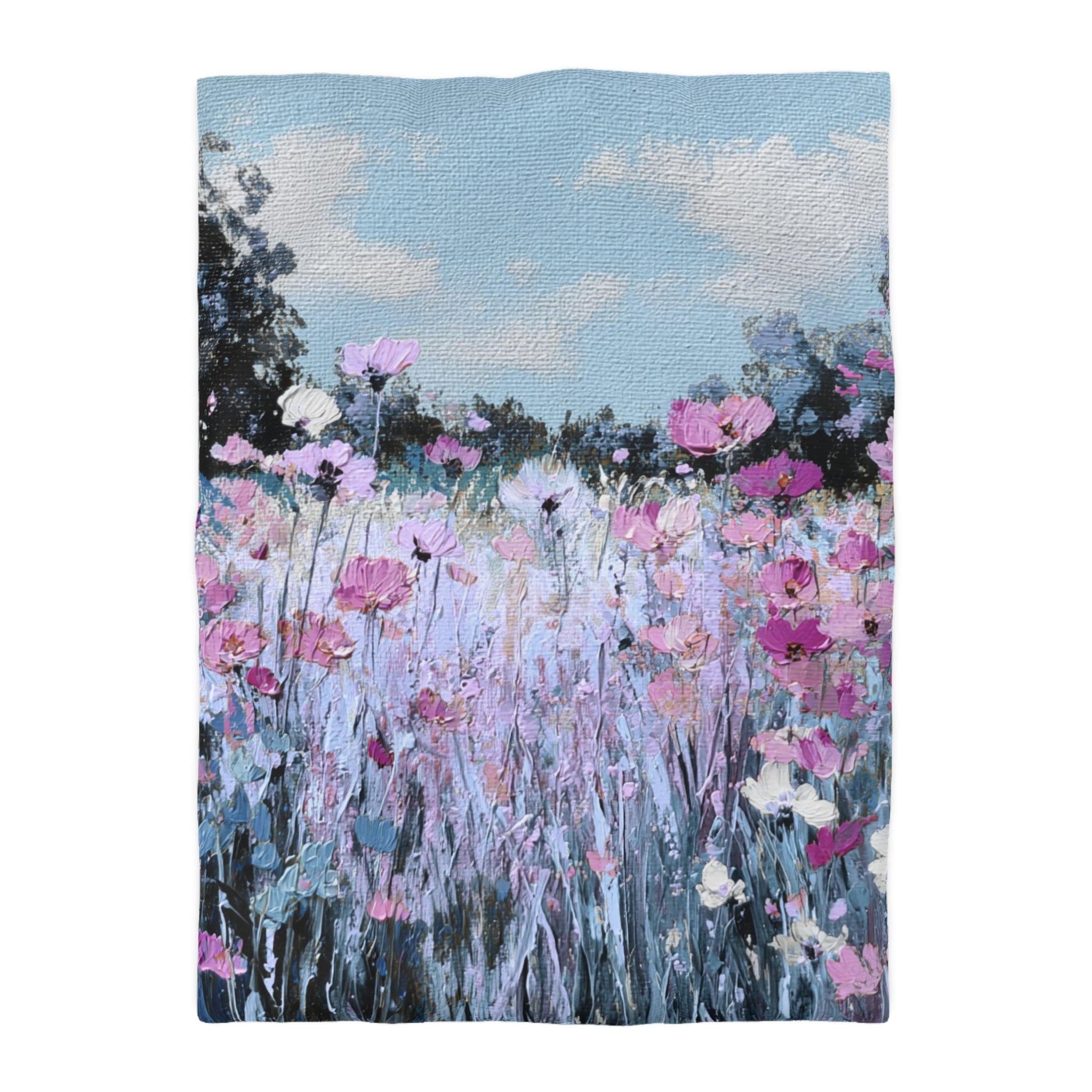 Floral Duvet, Pillow Cover | Blue Purple Bedroom Decor