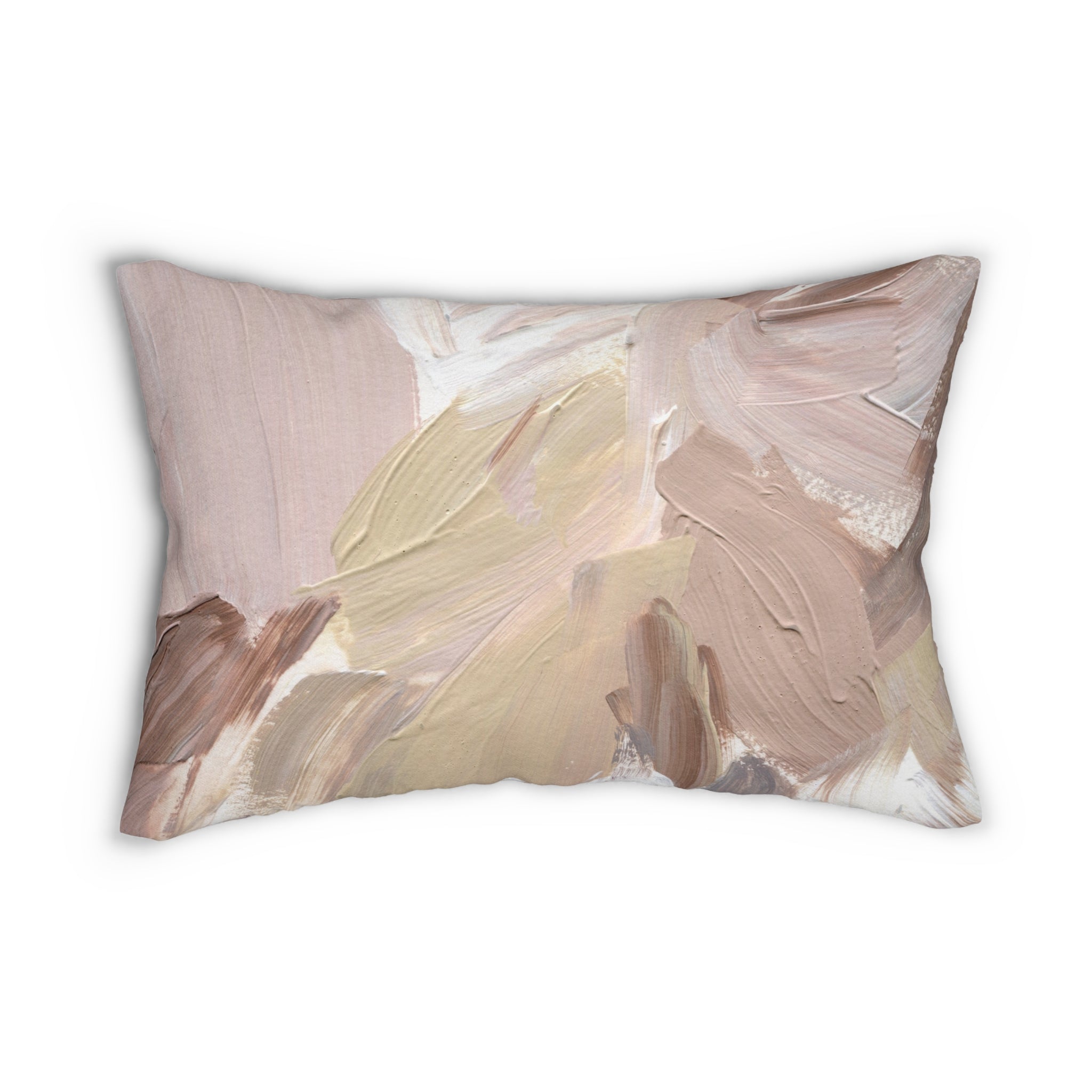 Pastel Blush Pink Lumbar Pillow | Decorative Couch & Bedroom