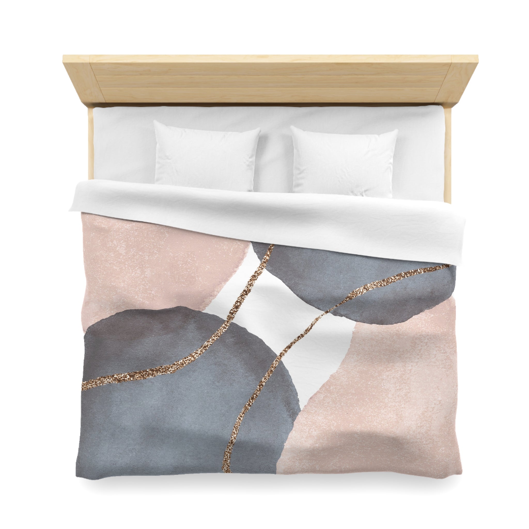 Abstract Watercolor Duvet, Pillow Cover | Grey Pink Bedroom Decor