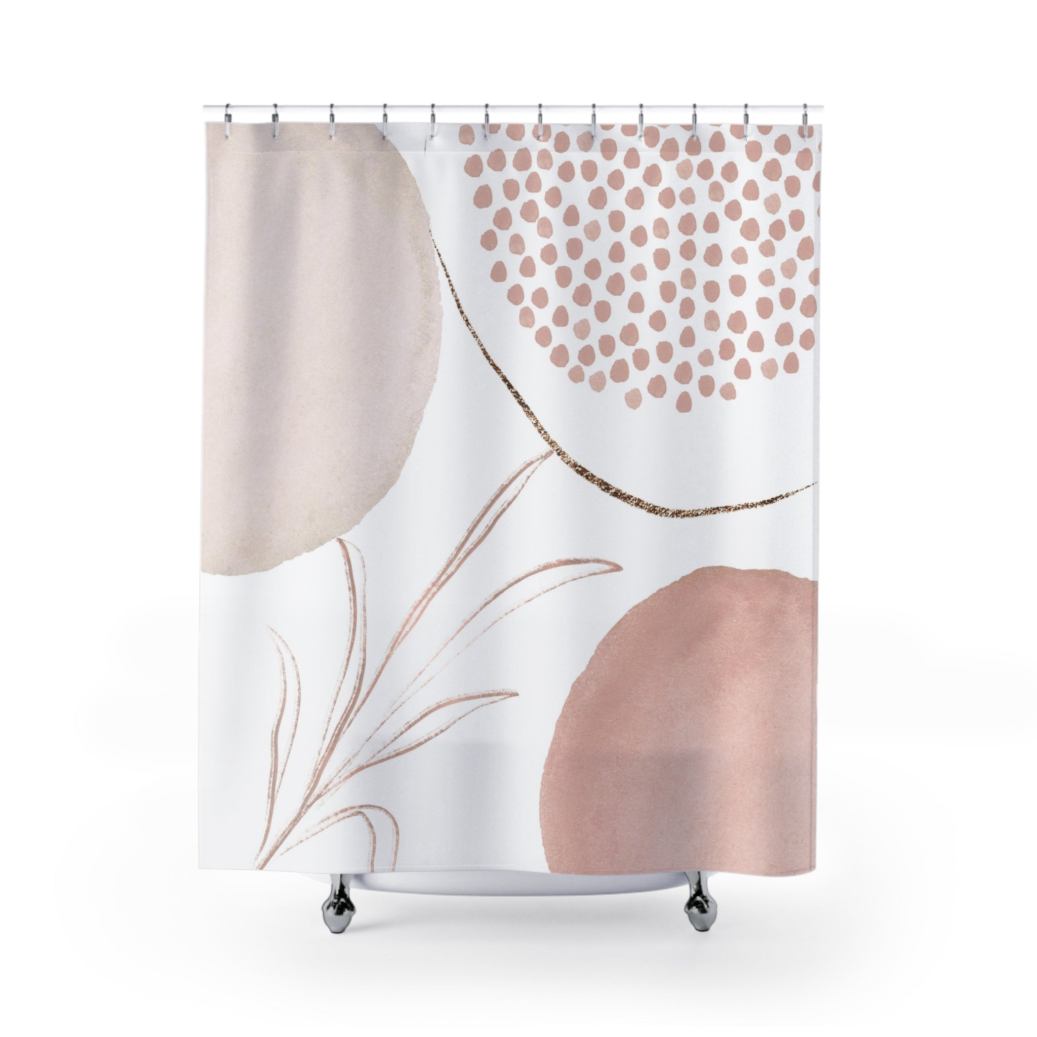 modern boho fabric shower curtain