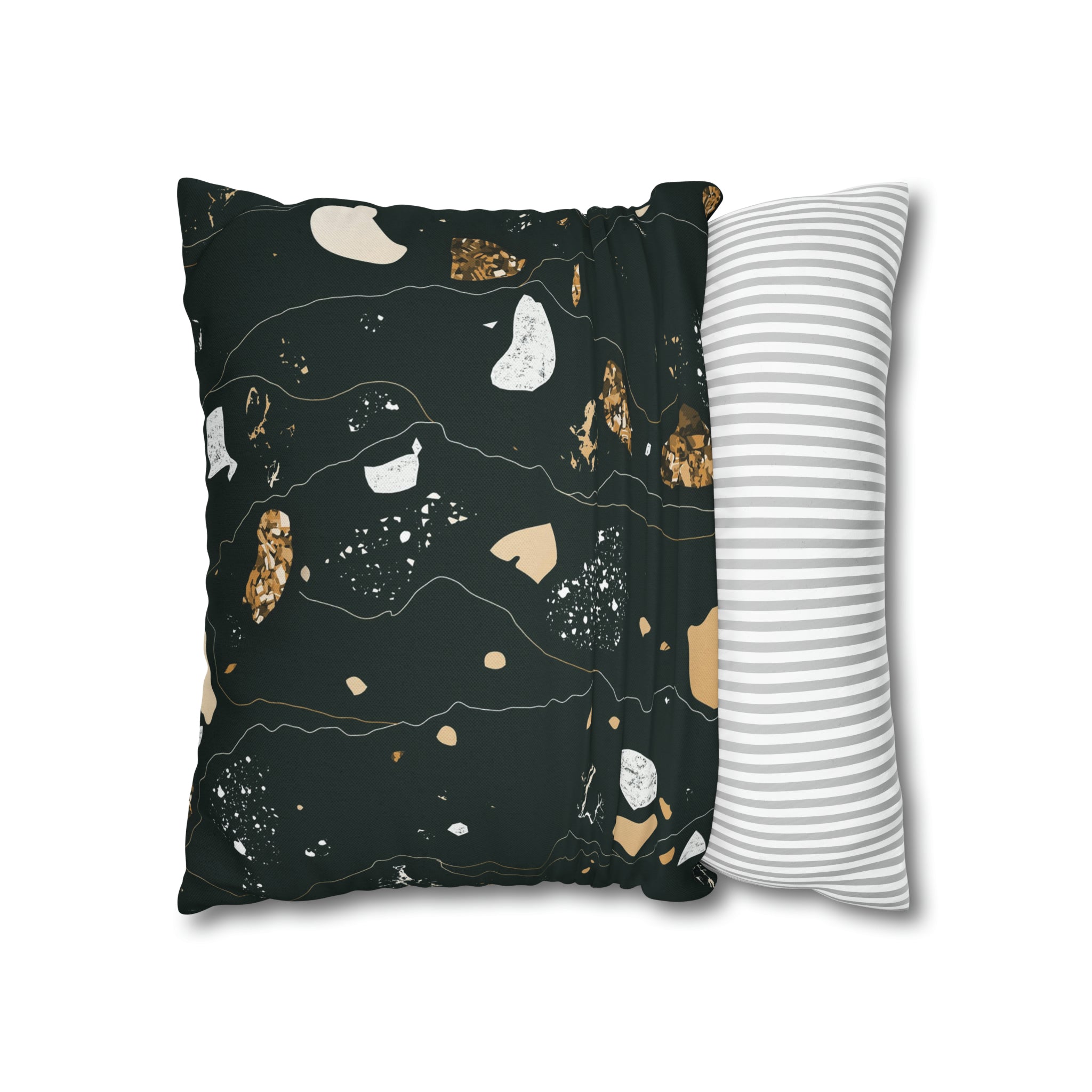 Abstract Pillow Cover | Black Beige