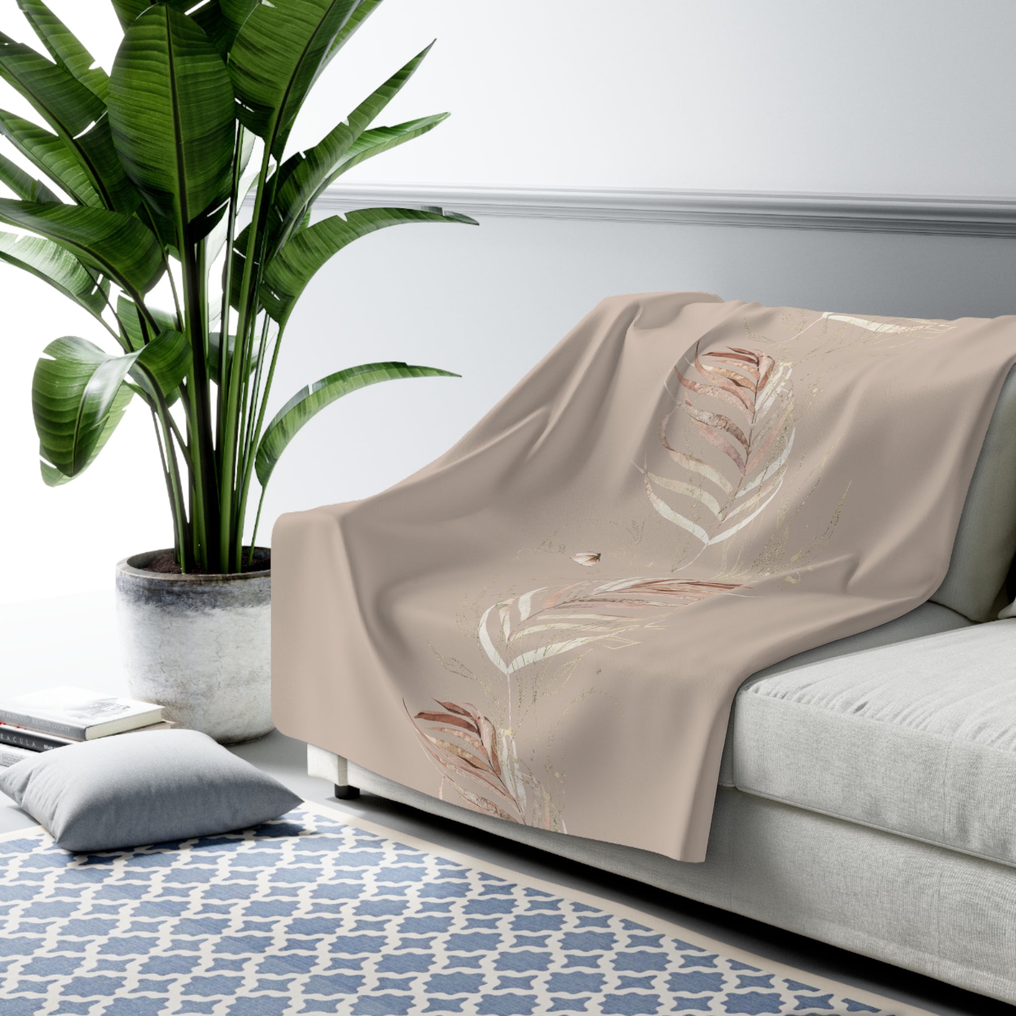 modern abstract cozy blanket