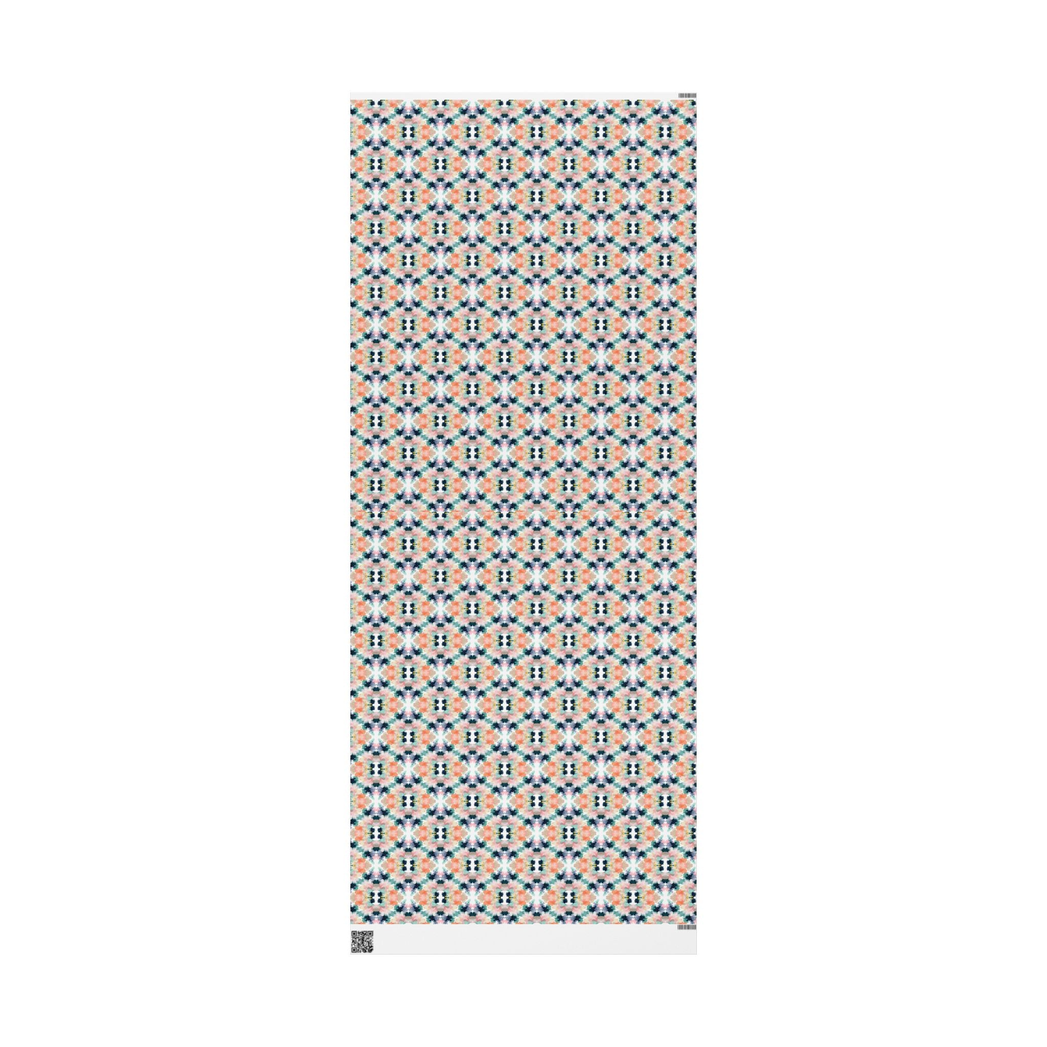 Abstract Wrapping Paper, Navy Blue, Pink Gift Wrapping for the Holidays Gifts