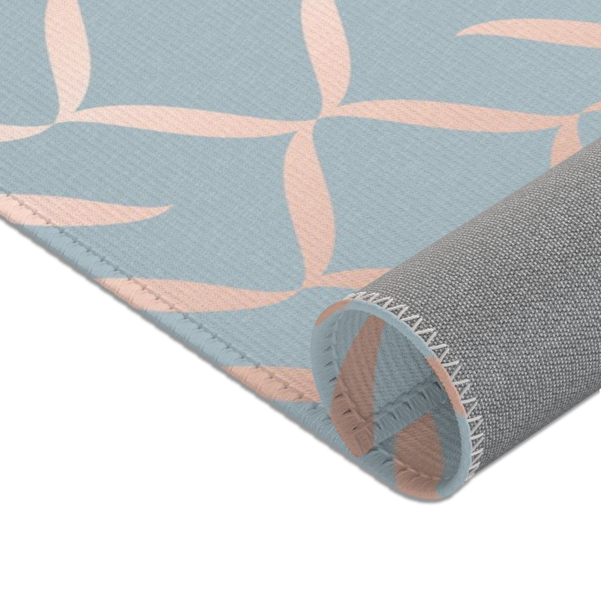 Abstract Large Area Rug | Ombre Blue Beige Watercolor Rug