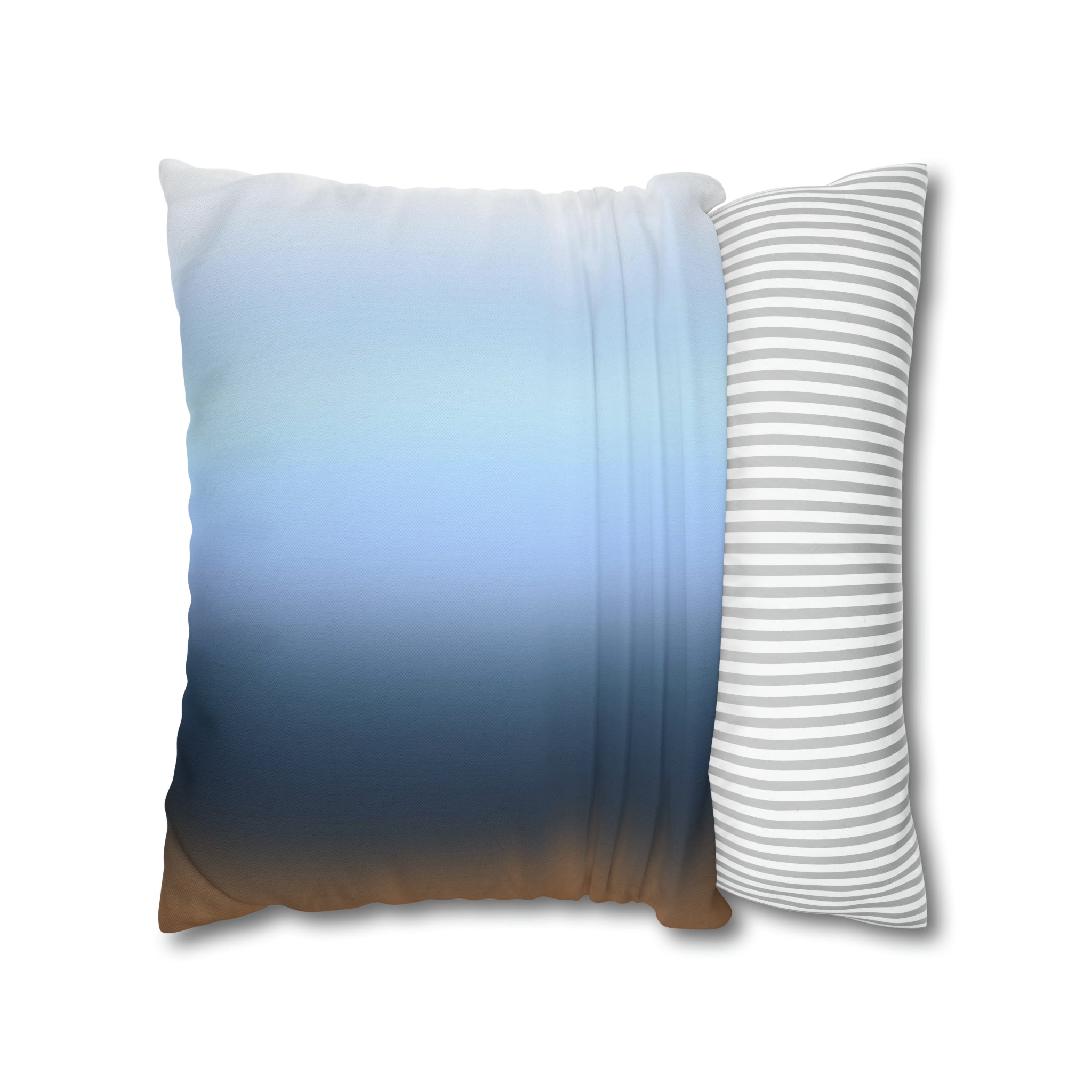 Abstract Pillow Cover | Navy Sky Blue Gradient